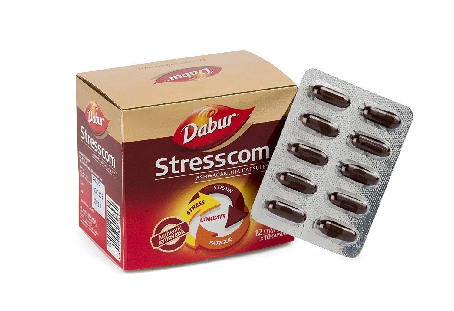 Dabur Stresscom Ashwagandha 120 Caps (10 caps X 12 Strips)