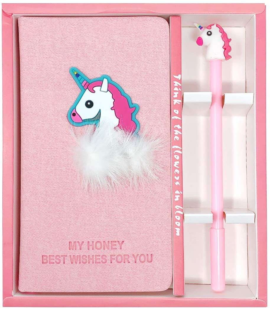 Teens Cartoon Unicorn 2 In 1 Notebook With Box Gift Set Girl Heart Stationery Gifts Notebooks & Writing Pads Study School Kids Stationary Gifts Tools