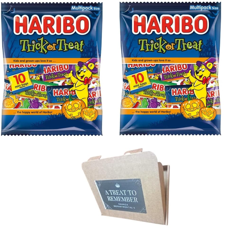 Halloween Trick or Treats Sweet Bundle – 160g Pack with 10 Assorted Mini Bags | Fun and Festive Treats for Kids & Adults, Perfect for Halloween Parties, Trick or Treating, and Goodie Bags (2 Packs)