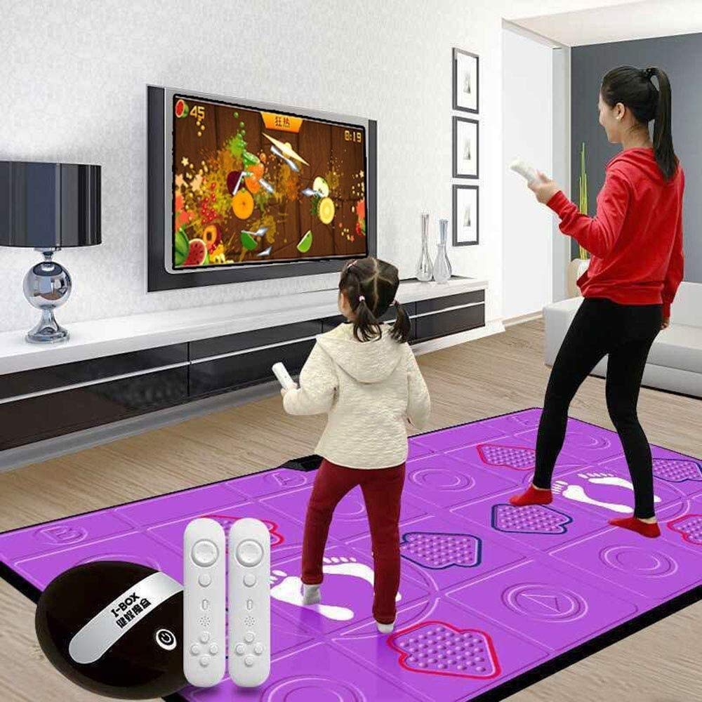 LJXiioo Dance mats Double 3D Somatosensory Game Console, Support All TV And USB Connections, Silicone Massage Electronic Dancing Step Pads