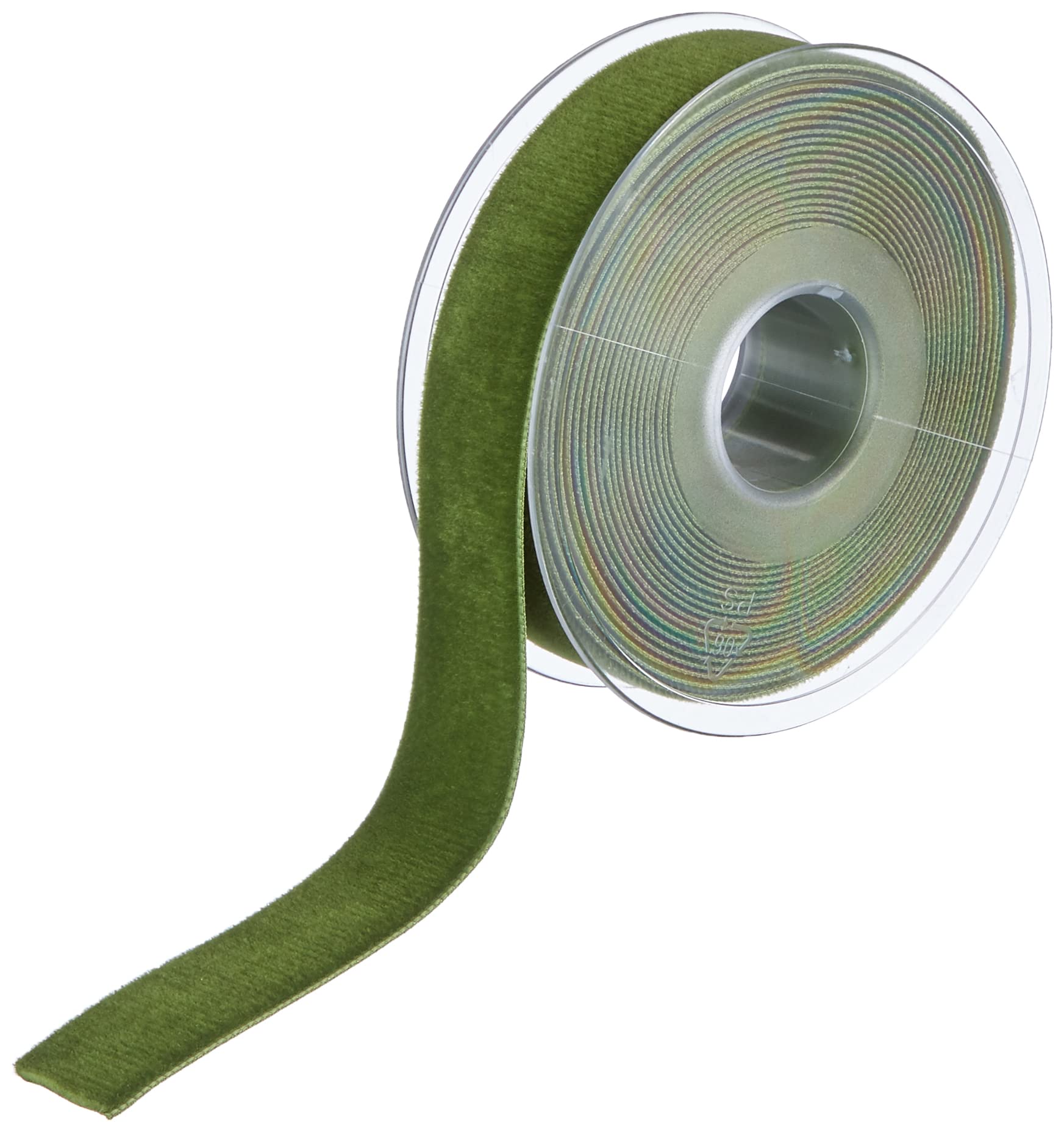 Berisfords Velvet Ribbon, Moss, 5 m, width 22 mm