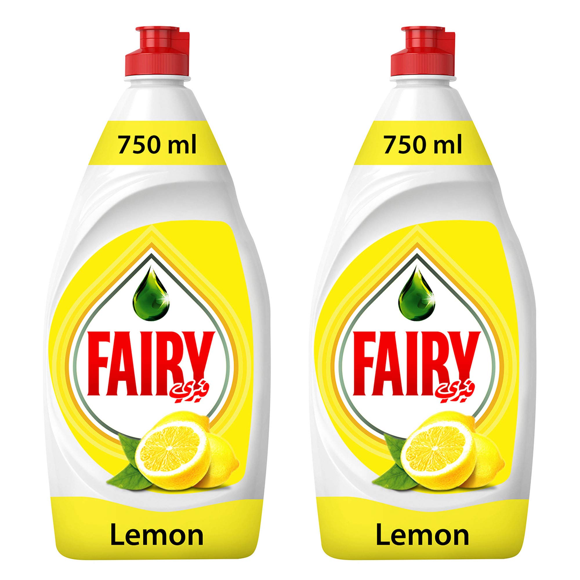 Fairy Lemon Dishwashing Liquid Soap, 2 x 750 ml