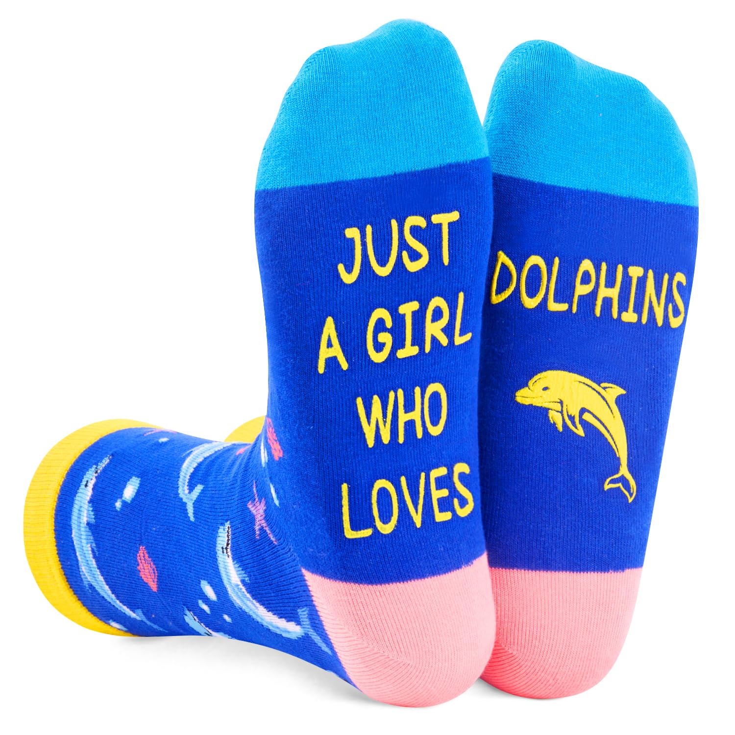 Zmart Animal Lover Gifts for Women Girls - Funny Frog Turtle Socks, Dolphin Dinosaur Christmas Gifts