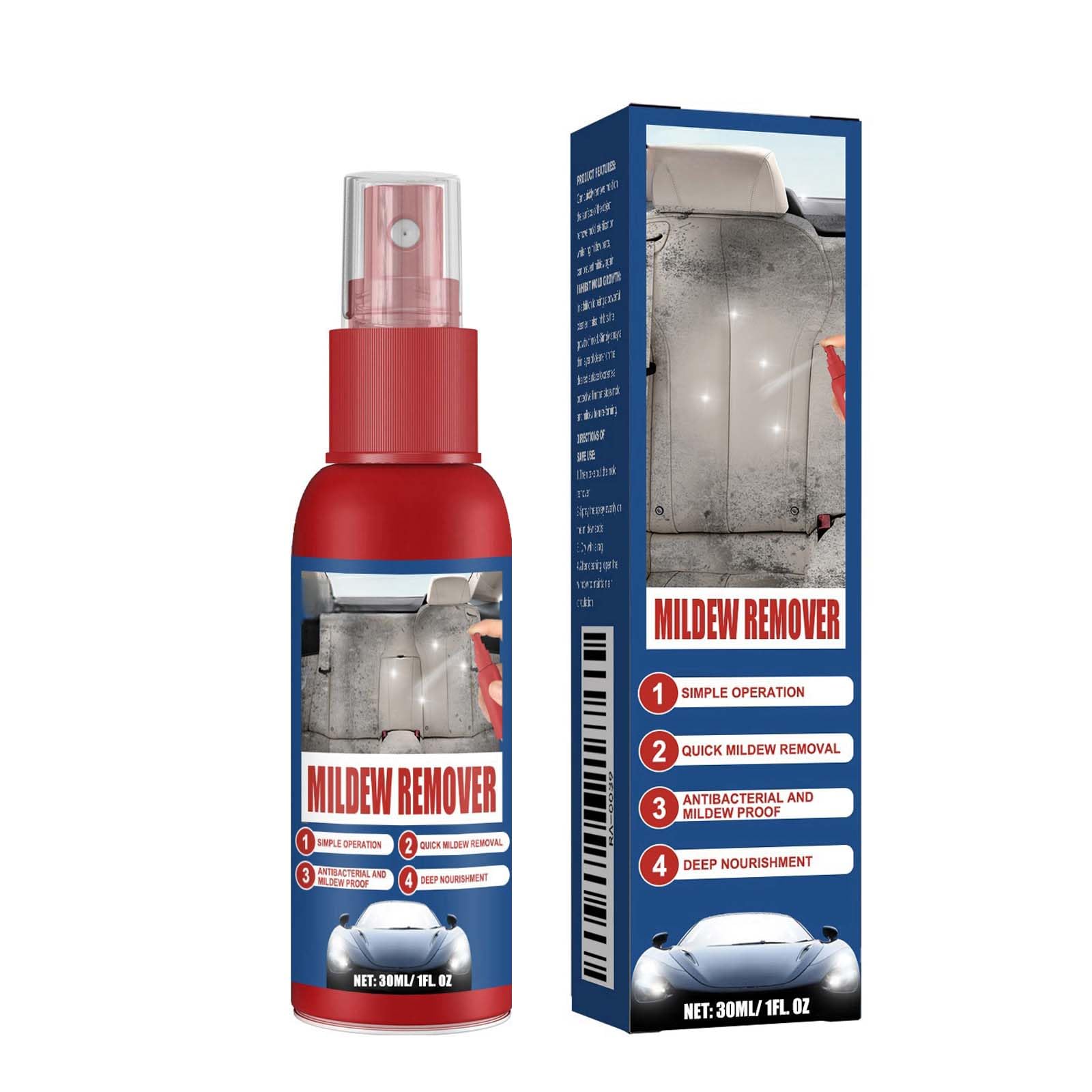 Car Interior Mold Cleaner Spray - Effective Automotive Mold and Mildew Remover, Interior Detailer for Cars, Safe on Leather - Say Goodbye to Mold