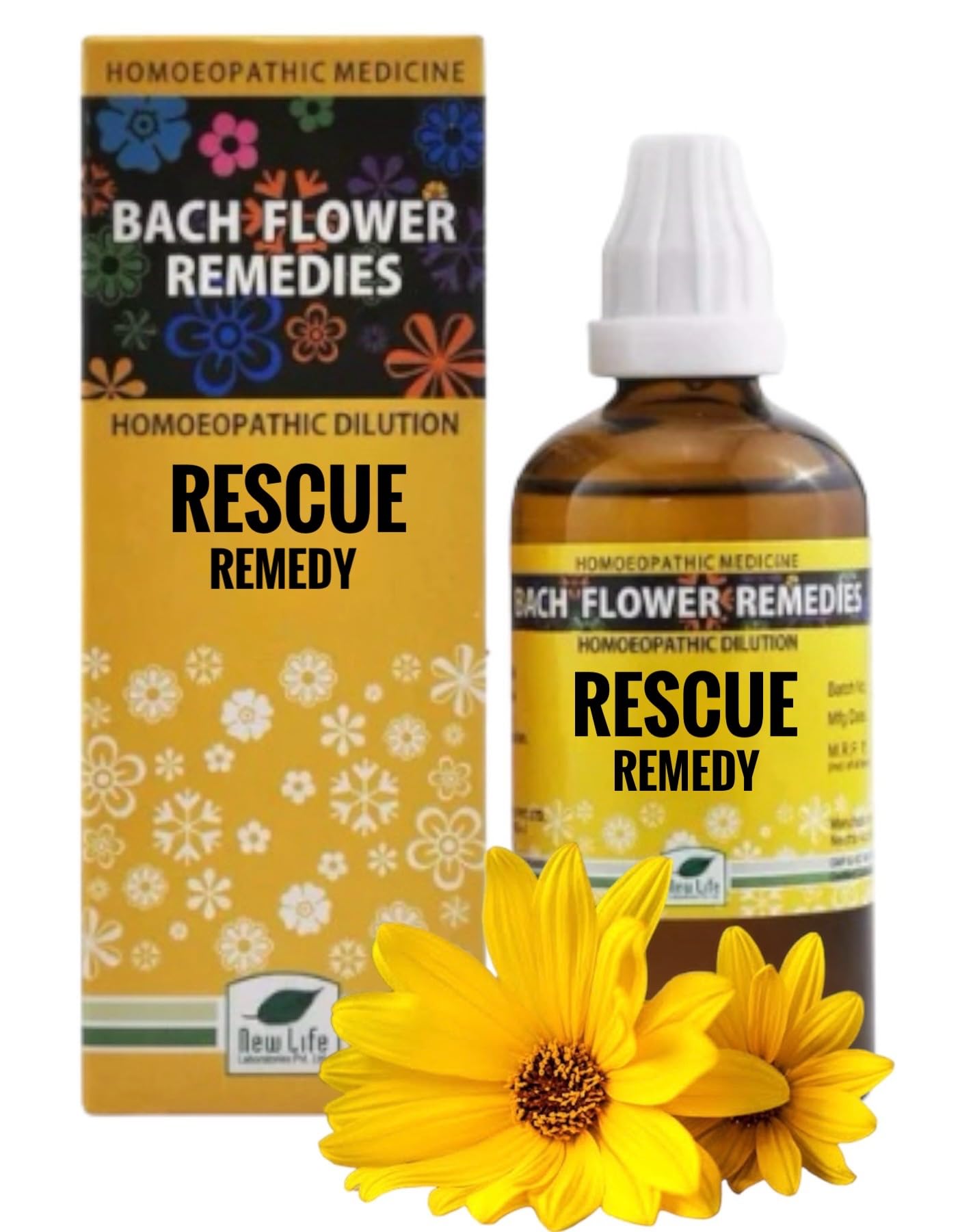 New Life Rescue Remedy Bach Flower 100ml Orignal_Care