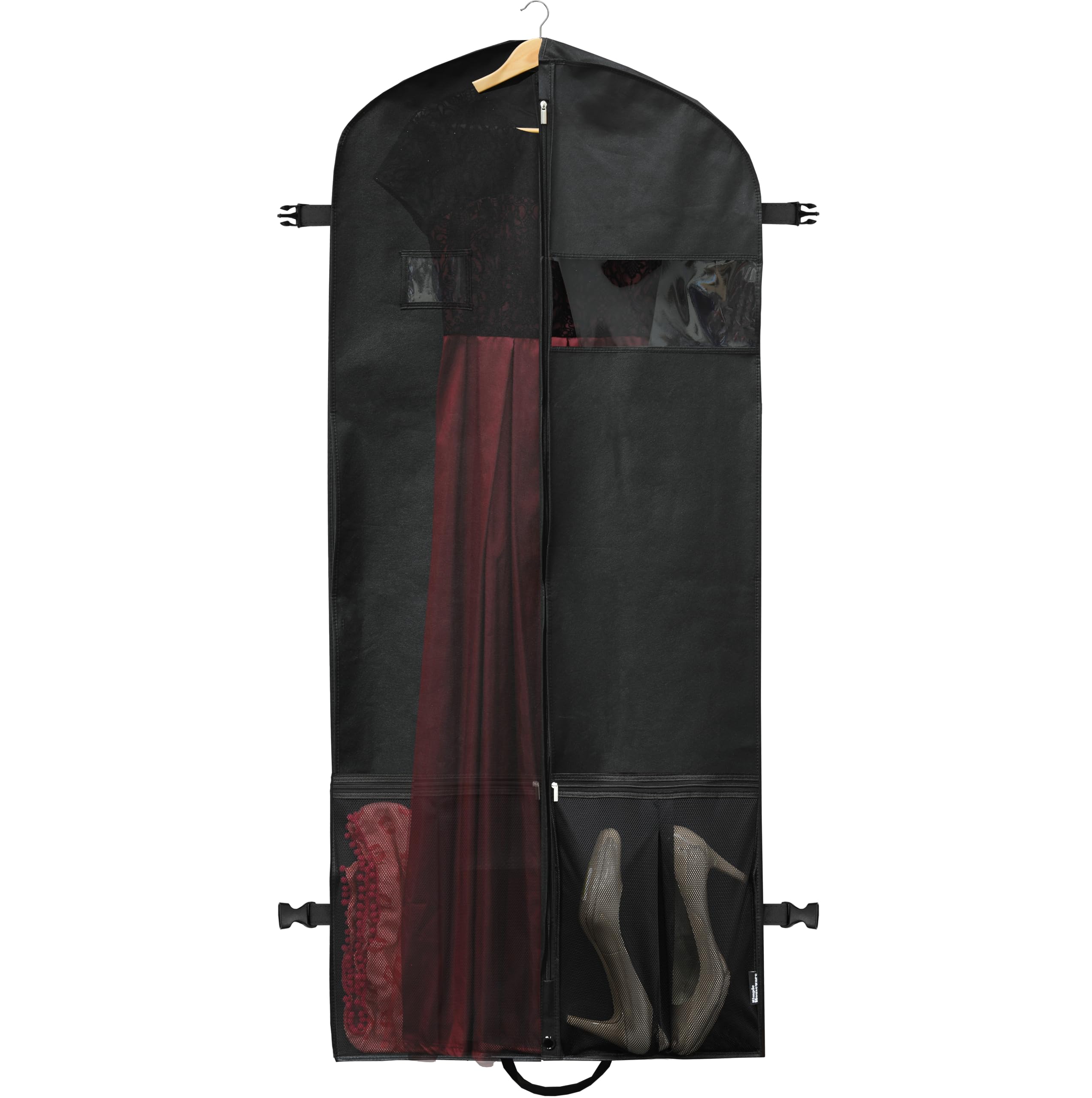 Simple Houseware54-Inch Heavy Duty Garment Bag with Pockets For Suits, Tuxedos, Dresses, Coats