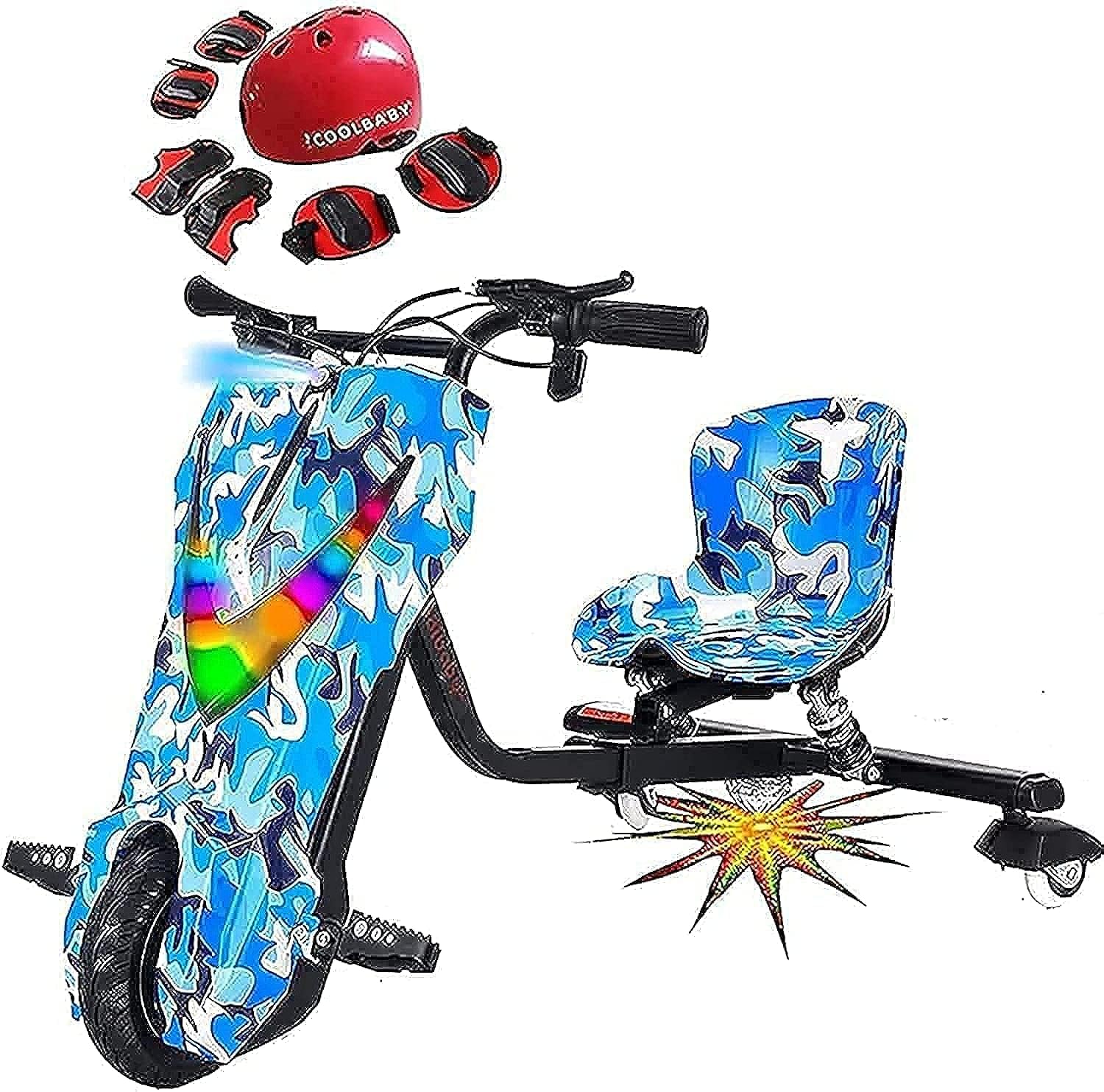 Coolbaby Electric Scooter 3 Wheels With Light Motorcycle Style, Kid Toys Scooter,Ride On Toy With Power 36V