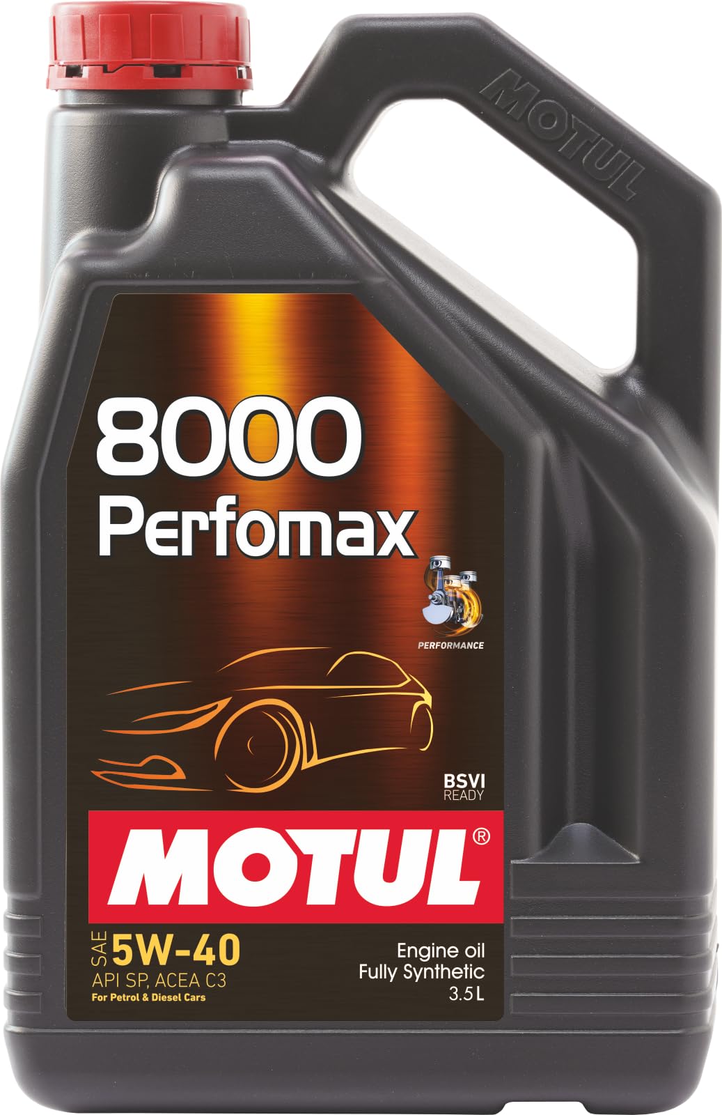 Motul 8000 Perfomax 5W-40-3.5L|Fully Synthetic|Maximum Performance|Suitable for Petrol, Diesel & CNG Cars