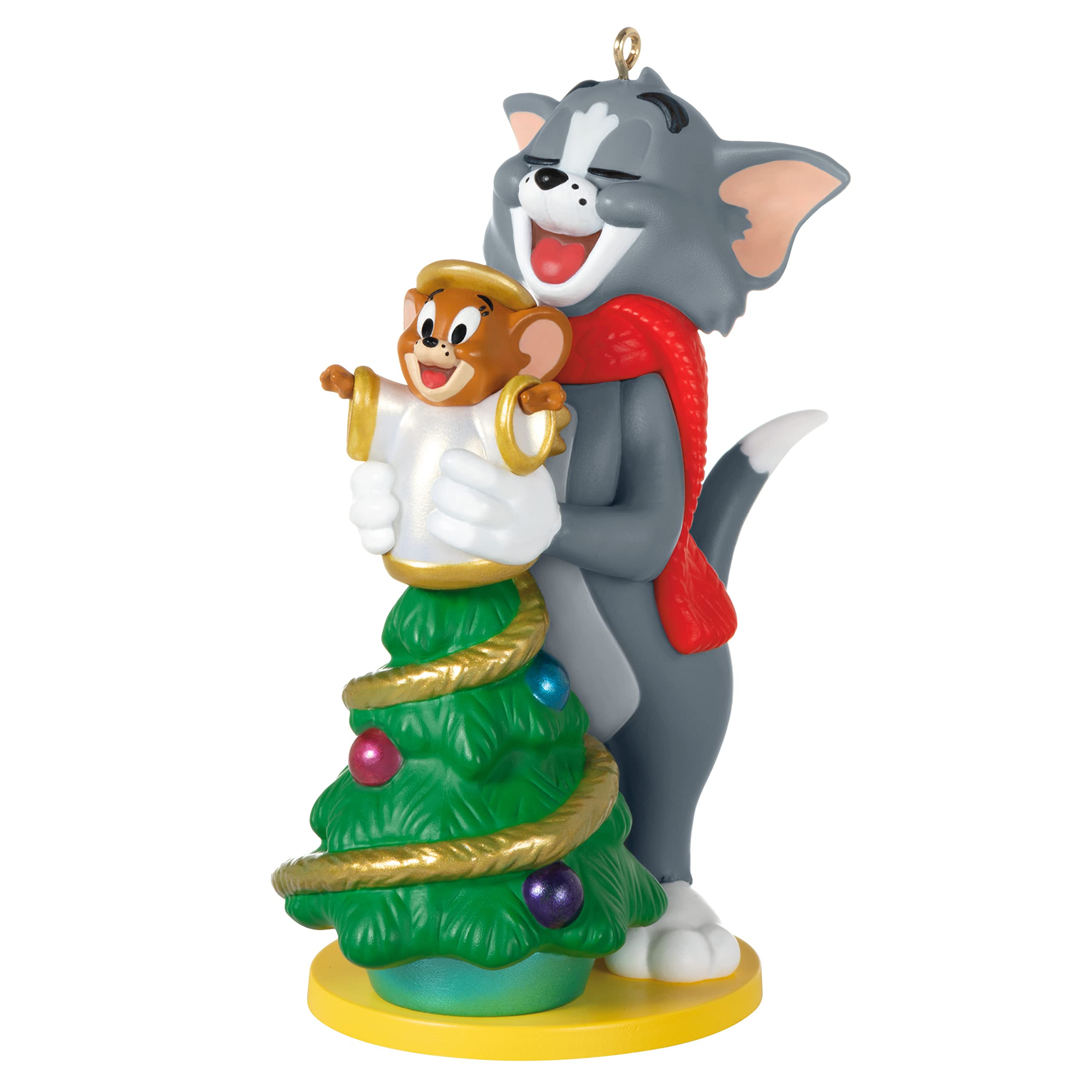 Hallmark KeepsakePlastic Christmas Ornament 2022, Tom and Jerry Decorating The Tree