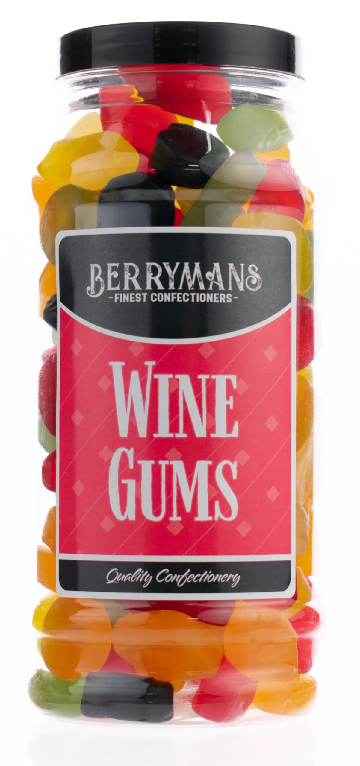 Original Wine Gums Retro Sweets Gift Jar By Berrymans Sweet Shop - Classic Sweets, Traditional Taste.