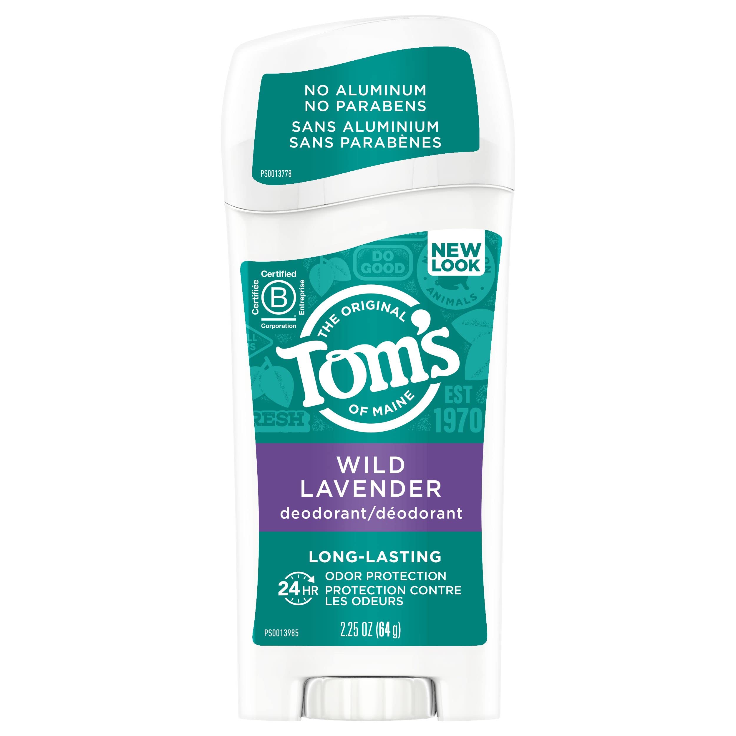 Tom's of MaineLong-Lasting Aluminum-Free Natural Deodorant for Women, Wild Lavender, 2.25 oz. (Packaging May Vary)