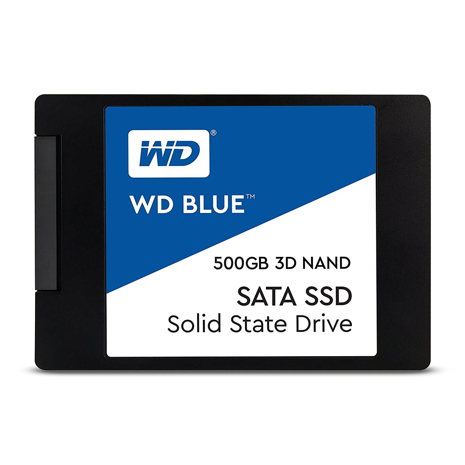 Western Digital500GB WD Blue 3D NAND Internal PC SSD - SATA III 6 Gb/s, 2.5"/7mm, Up to 560 MB/s - WDS500G2B0A, Solid State Drive