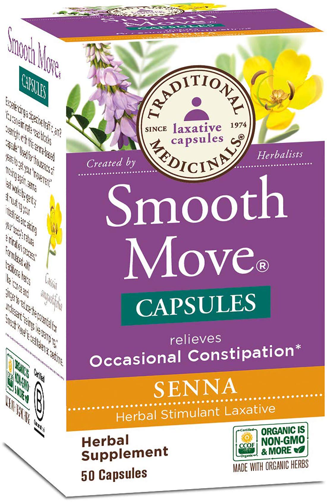 Traditional Medicinals - Smooth Move Senna, 50 capsules