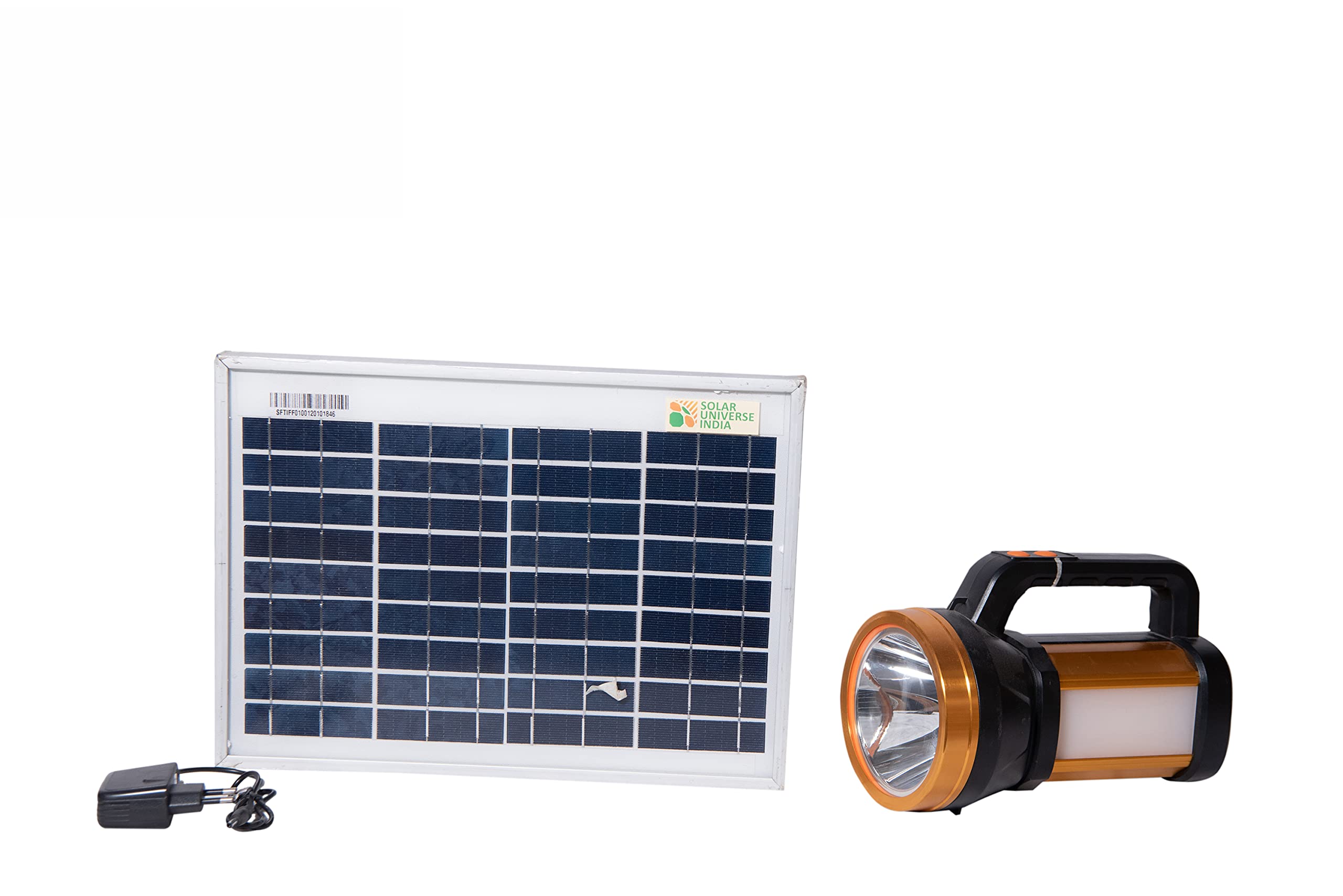 Solar Universe India Search & Focus Solar Torch with inbuilt Lithium Battery & External Solar Panel