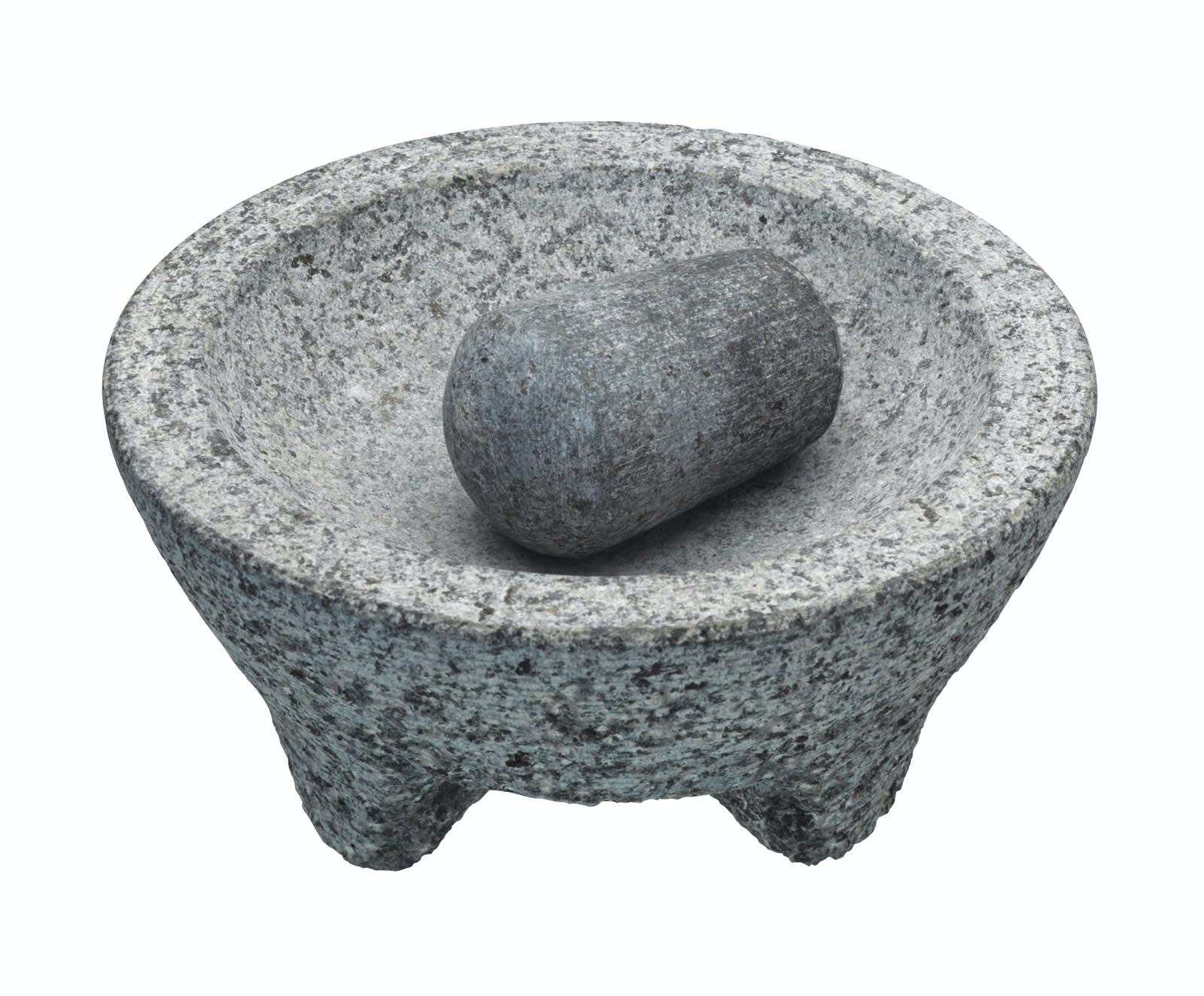 KITCHENCRAFT WFMXMNP Mexican Granite Mortar and Pestle 20x10cm, Sleeved