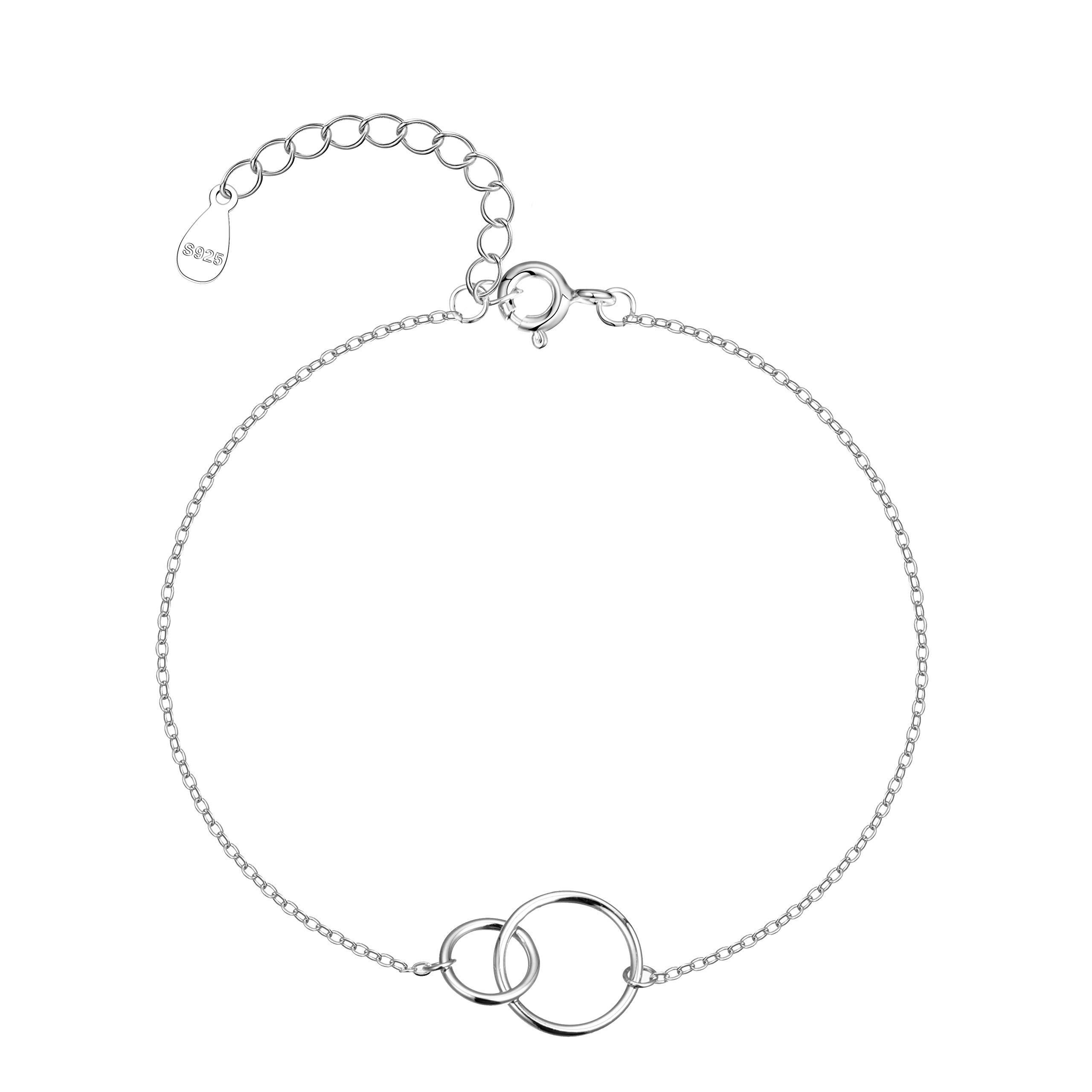 CHIC & ARTSY 925 Sterling Silver Ankle Bracelet Multilayer Anklets for Women Satellite, Star, Cross, Circle, Butterfly, Teardrop, Oval Disk Layered Anklet Beach Jewelry