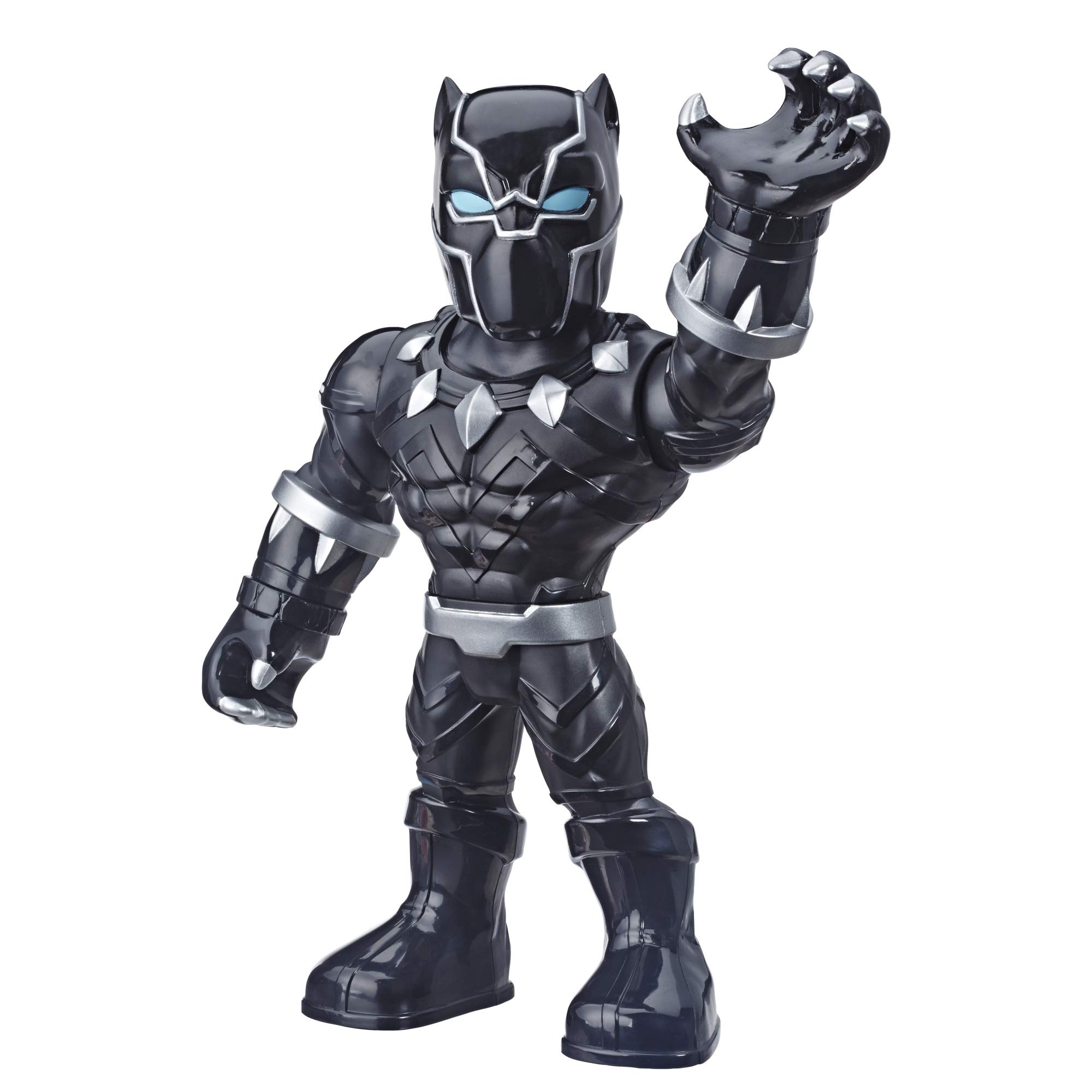 Super Hero Adventures Playskool Heroes Marvel Mega Mighties Black Panther Collectible Action Figure, Toys for Kids Ages 3 and Up, 10-Inch