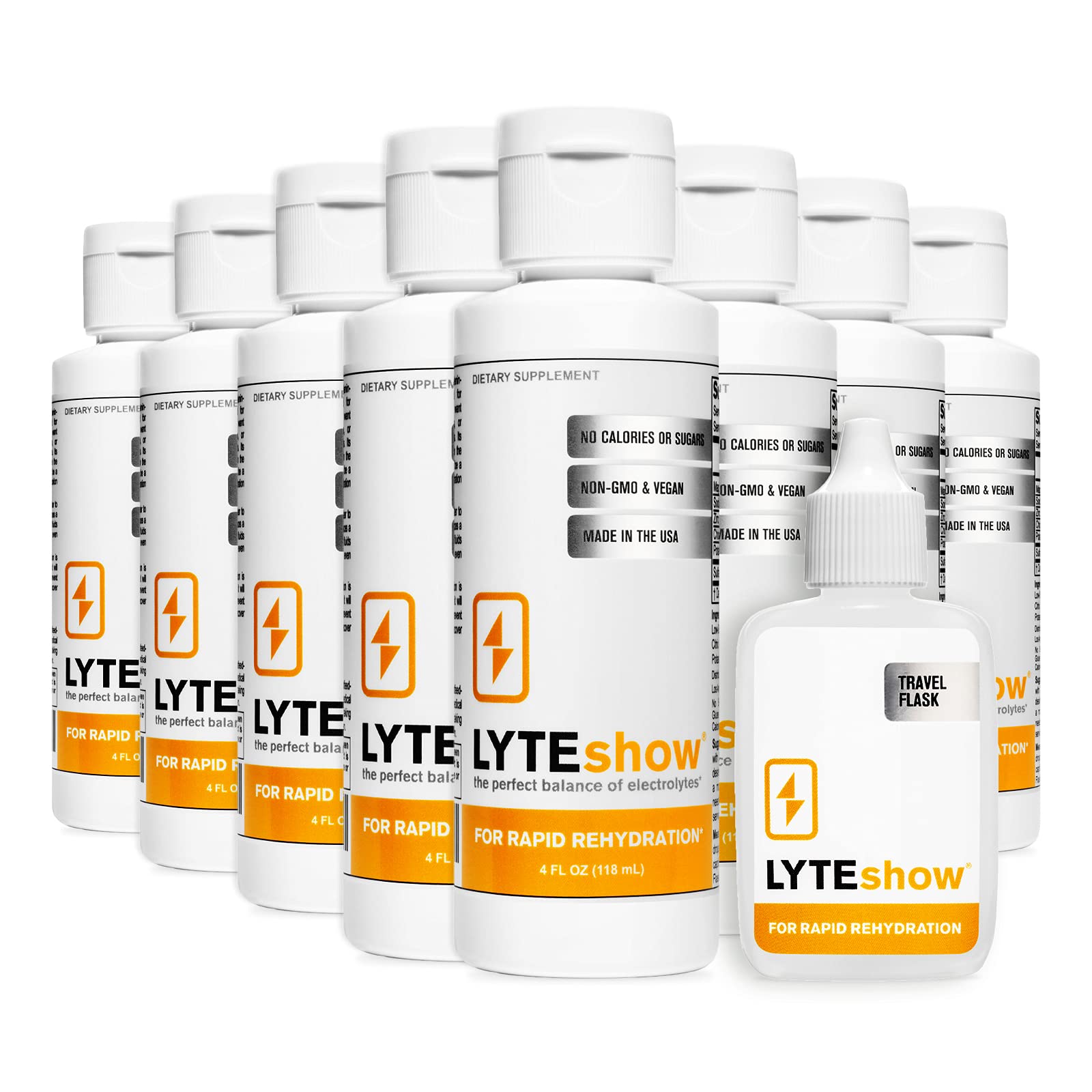 LyteLineSugar-Free Electrolyte Supplement for Hydration and Immune Support - 8 Pack, 320 Servings - Keto Friendly - Zinc and Magnesium for Rapid Rehydration, Workout, Muscle Recovery, Energy - Vegan