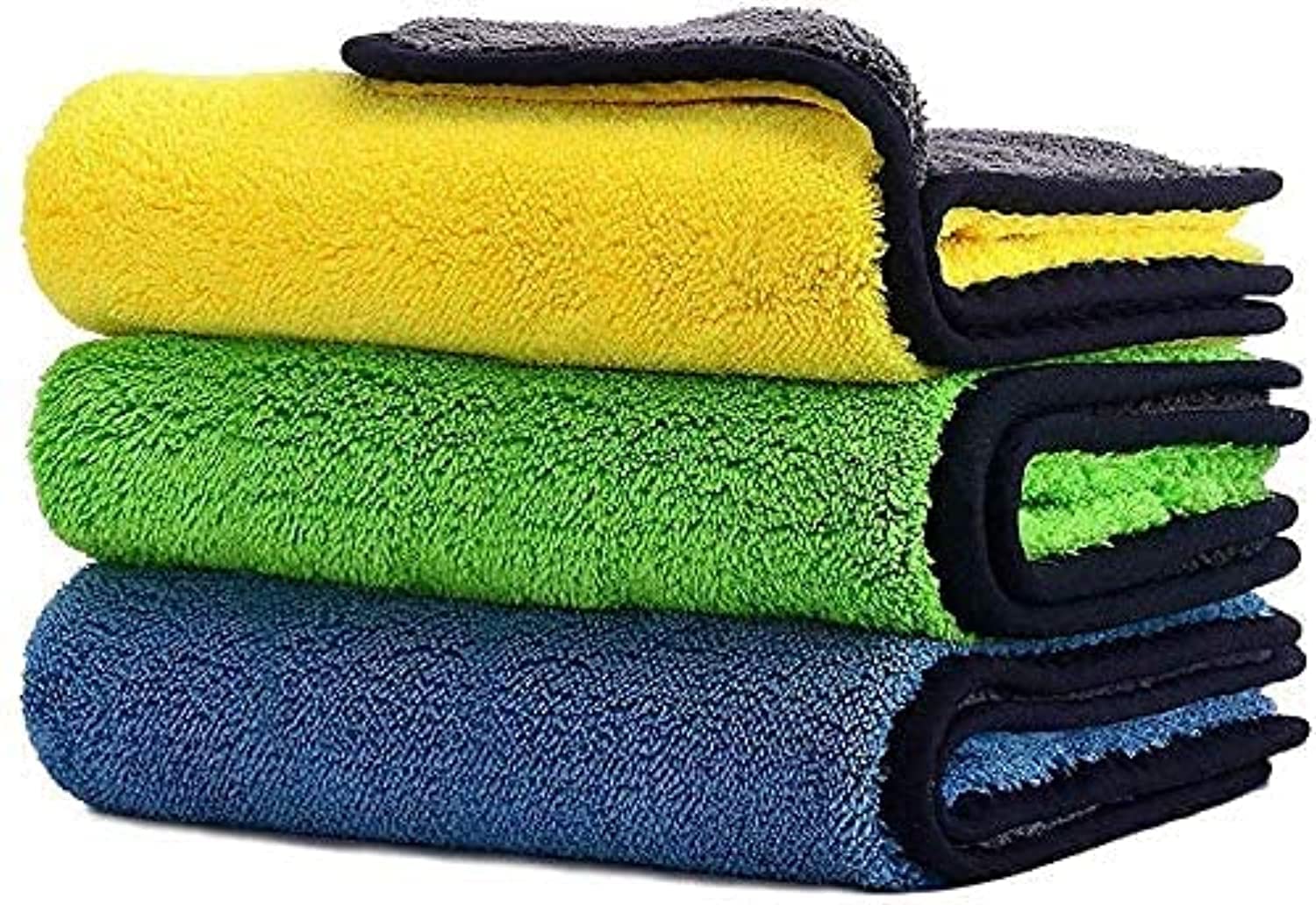 ShowayCar Drying Towel,Showtop Free Microfiber Cleaning Cloth,Premium Professional Soft Towel,Super Absorbent Detailing Towel For Car/Windows/Screen/Kitchen,40X30Cm 3Pack