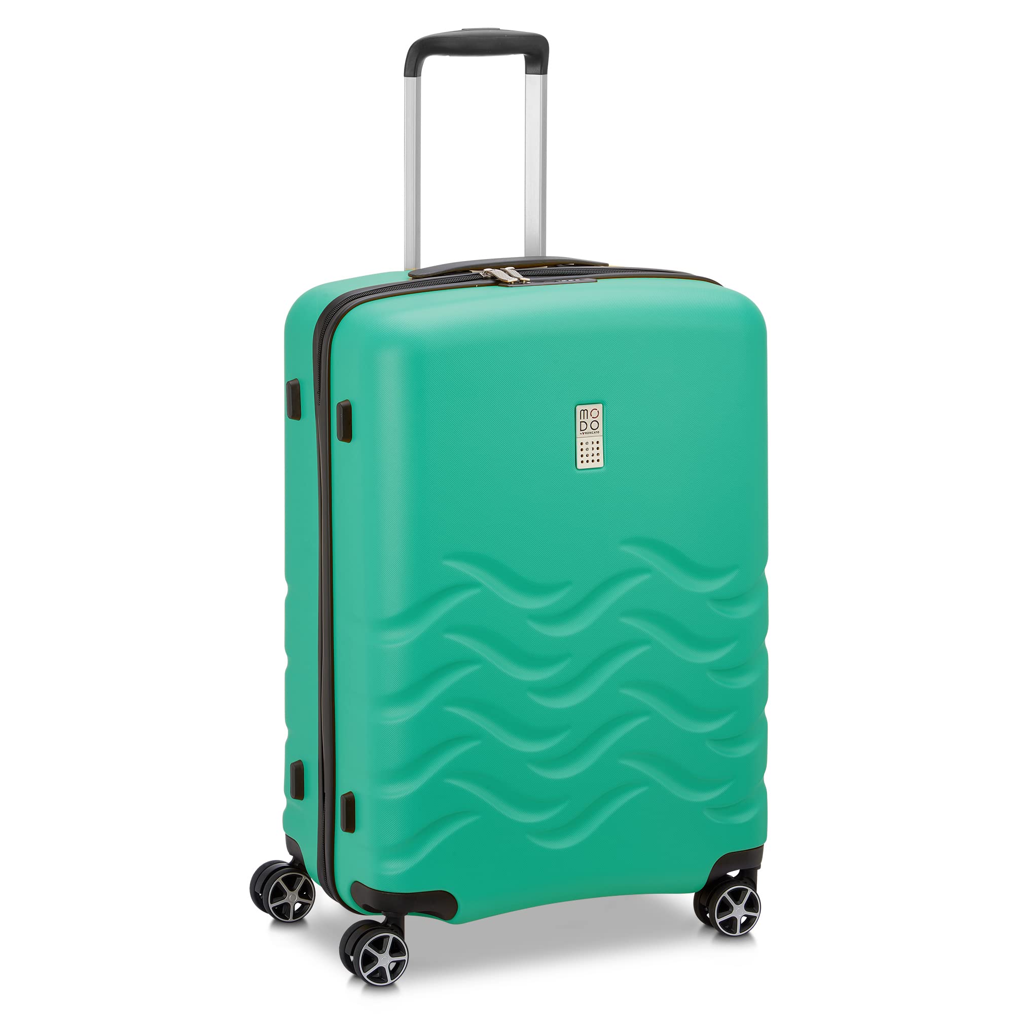 MODO BY RV RONCATOShine Hard Trolley Medium 4 Wheels with TSA, Aqua Green, Bagaglio da stiva Medio, Shine