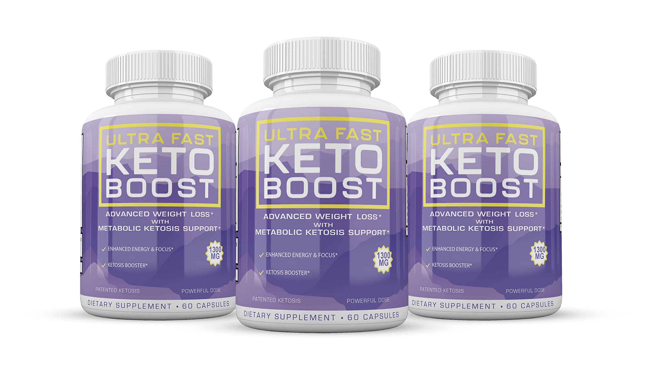 (Official) Ultra Fast Keto Boost, Advanced Ketogenic Pill Shark Formula 1300mg, Made in The USA, (3 Bottle Pack), 90 Day Supply Tank