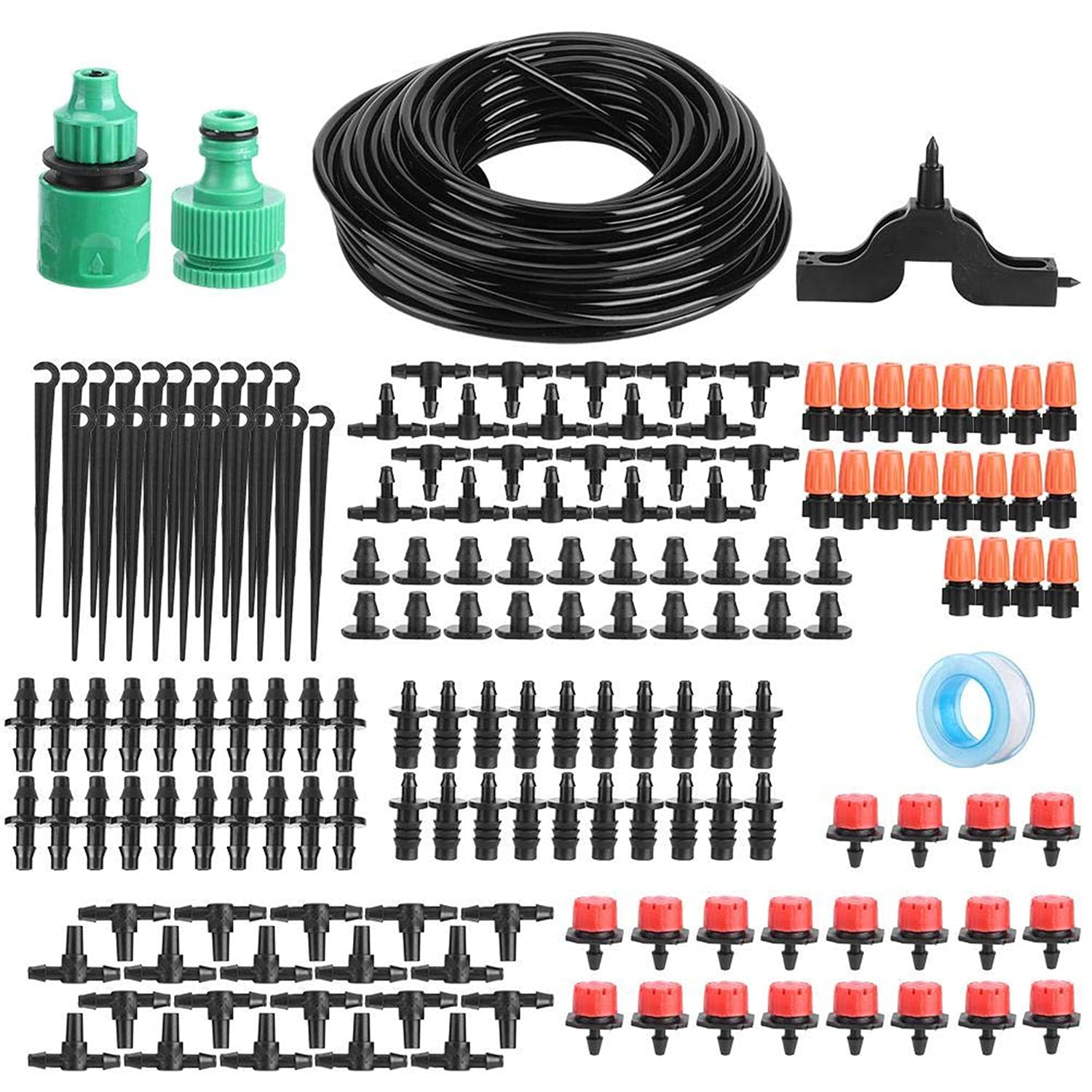 Cikonielf 20M Drip Irrigation System Automatic Irrigation Drip Kit Auto Irrigation Kit for Garden Watering