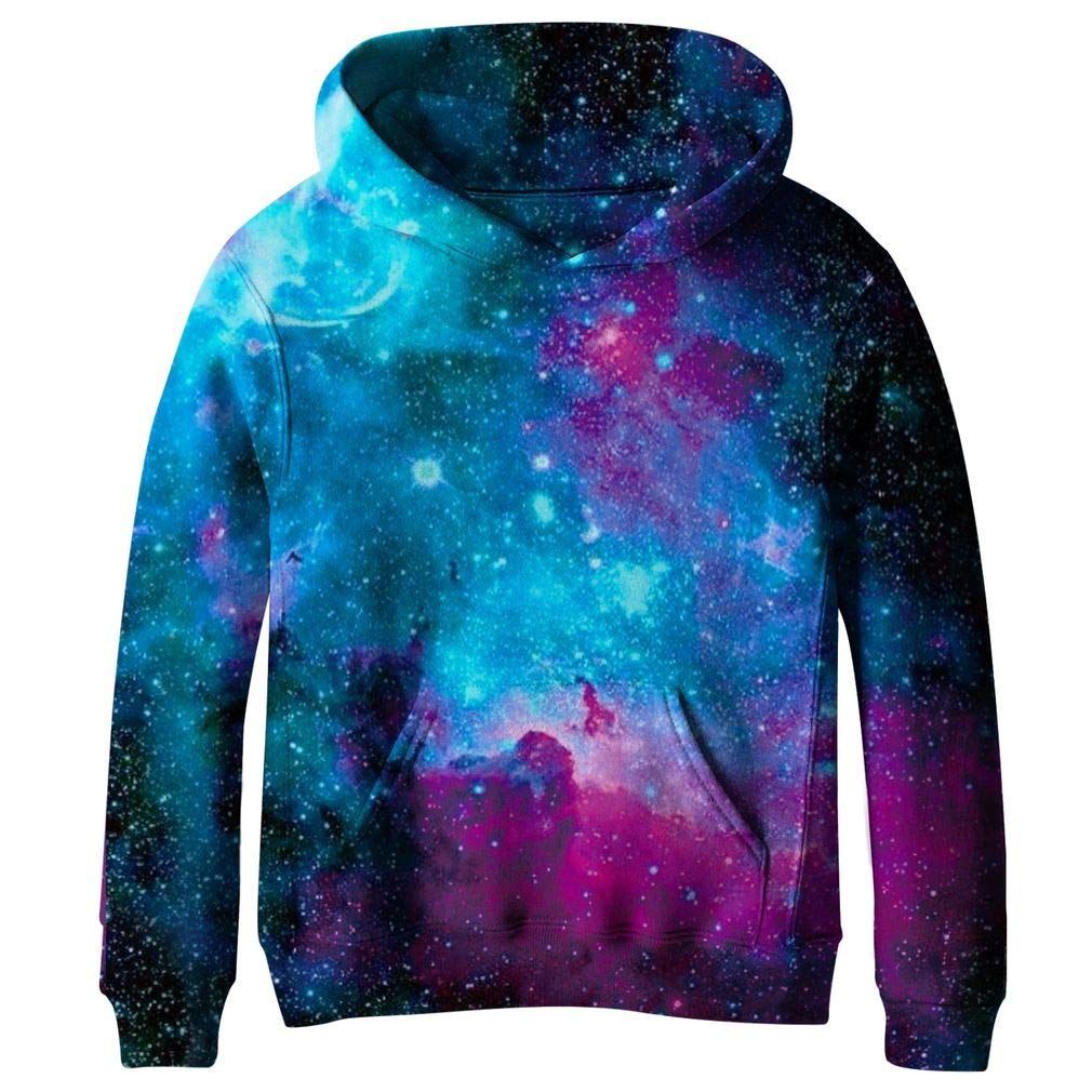 Teen Boys' Galaxy Fleece Sweatshirts Pocket Pullover Hoodies 4-16Y