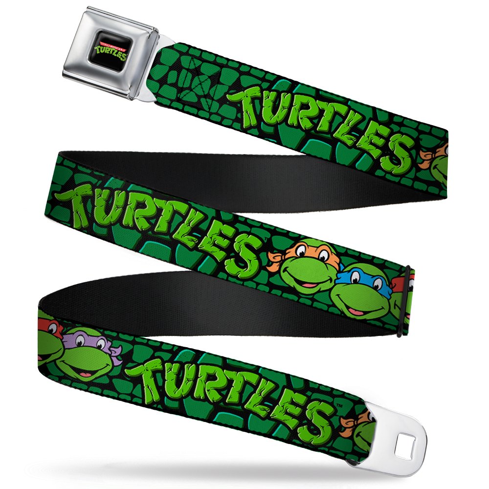 Tmnt Classic Group Faces/turtles Turtle Shell Seatbelt Belt