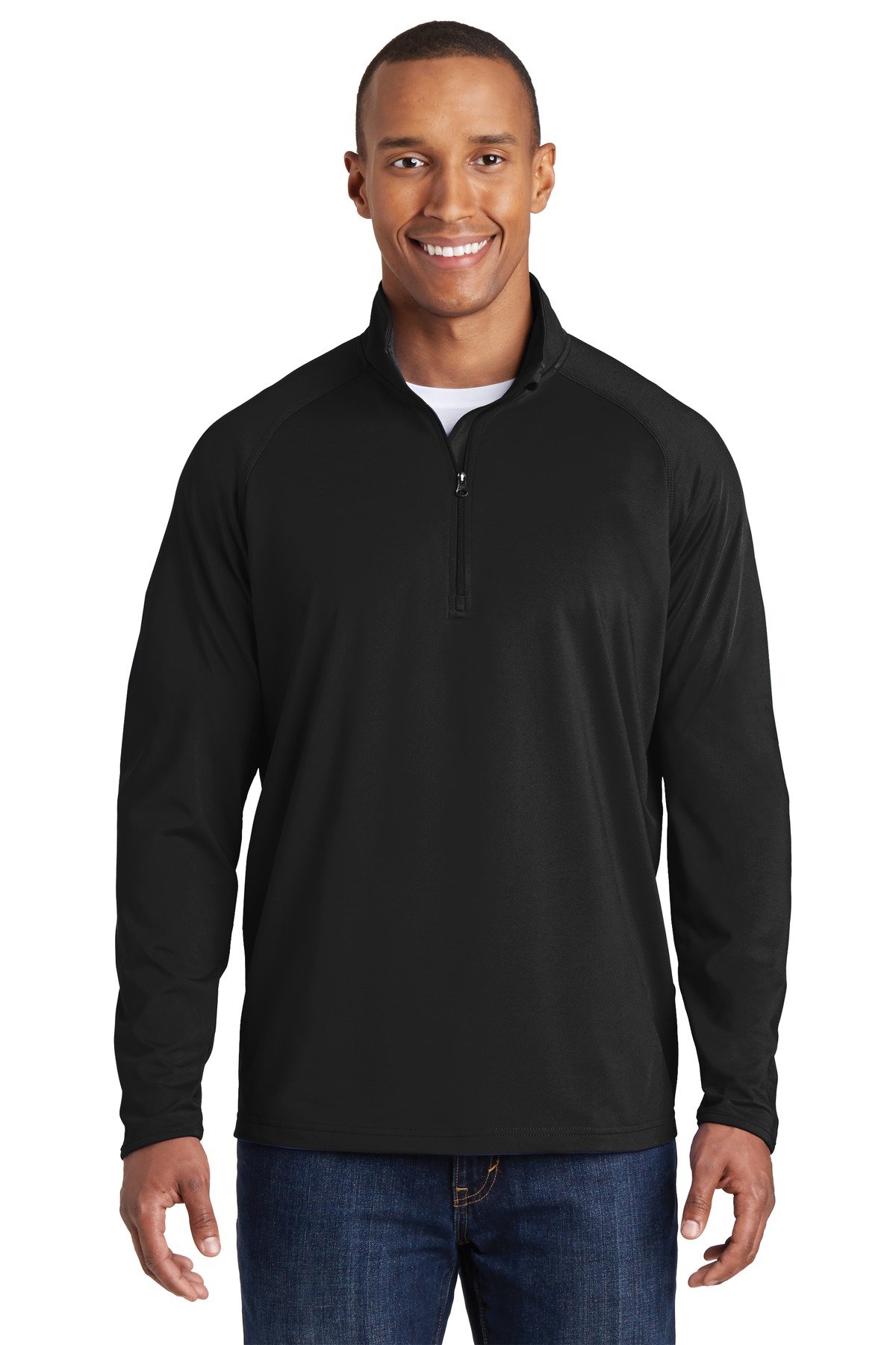 SPORT-TEK Men's Sport Wick Stretch 1/2 Zip Pullover