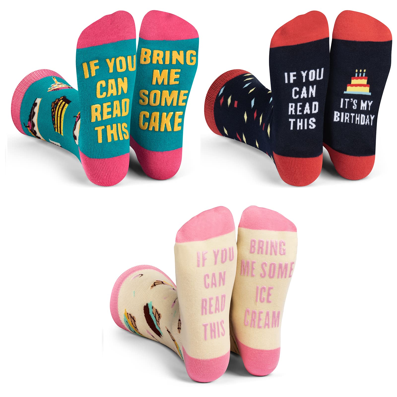 Lavley If You Can Read This - Funny Socks Novelty Gift For Men, Women and Teens (Birthday Bundle)