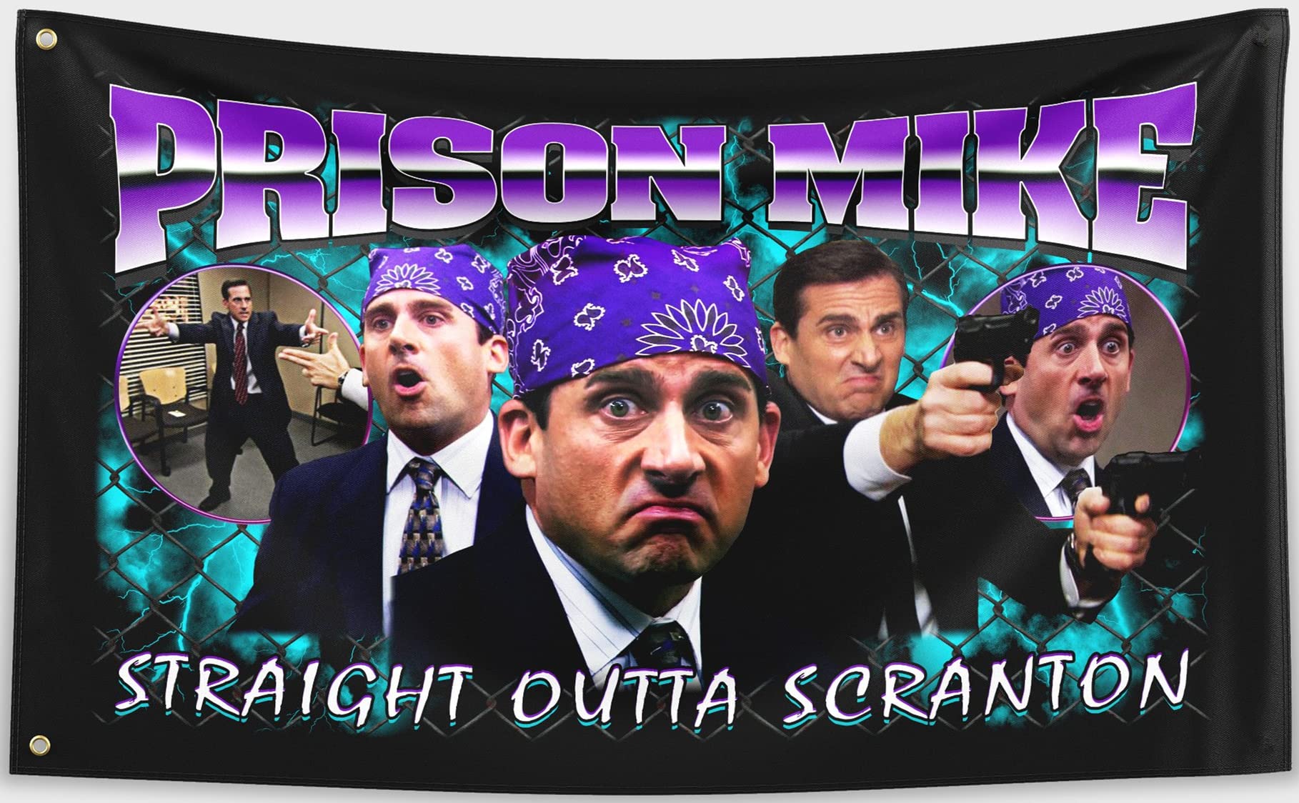 YUESUO Prison Mike Flag 3x5 Feet Banner Funny Man Cave Wall Meme Flag for College Dorm Room Decor,Outdoor,Parties,Gift,Tailgates