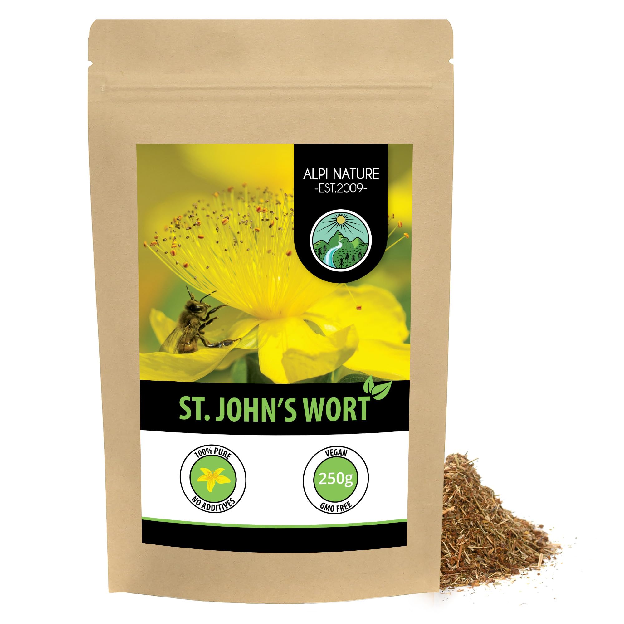 St. John's Wort Infusion (250g, 8.8oz), St. John's Wort Tea, Cut, Gently Dried, 100% Pure and Natural Tea, Herbal Tea