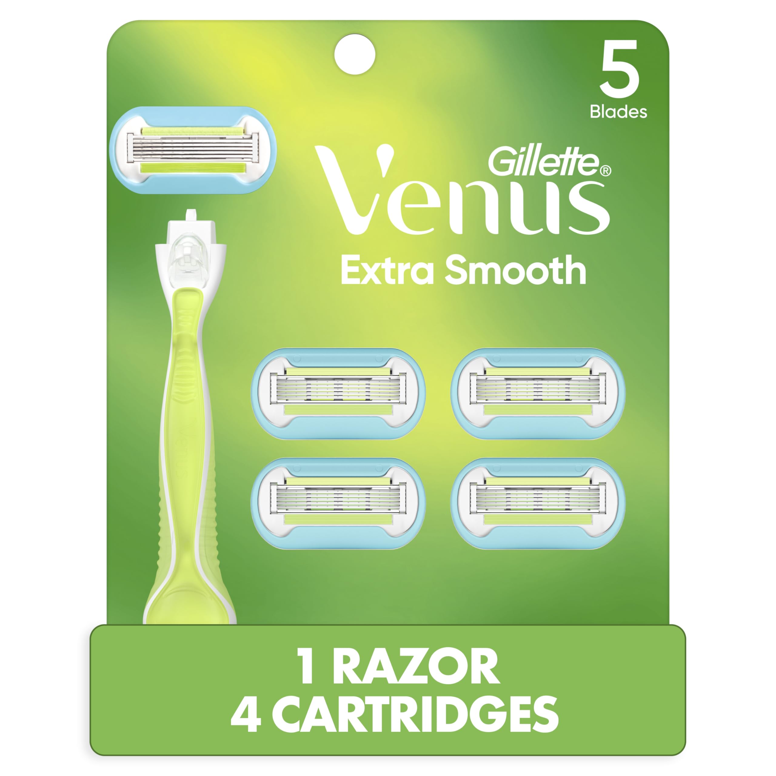 Venus Extra Smooth Women's Razor Handle + 4 Blade Refills