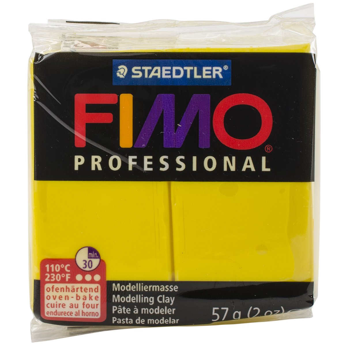 Fimo Professional Soft Polymer Clay 2Oz - Yellow (Pack of 6)