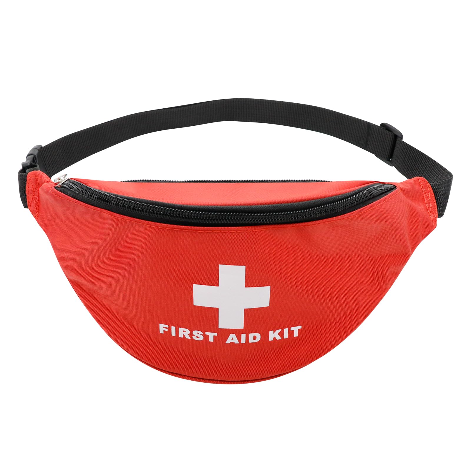 Faylapa Empty First Aid Bag Fanny Pack, Travel Pouch Bag 11.02x5.51x3.54 inch Waist Bag for Travel, Home, Office, Vehicle, Camping, Outdoor (Bag Only)