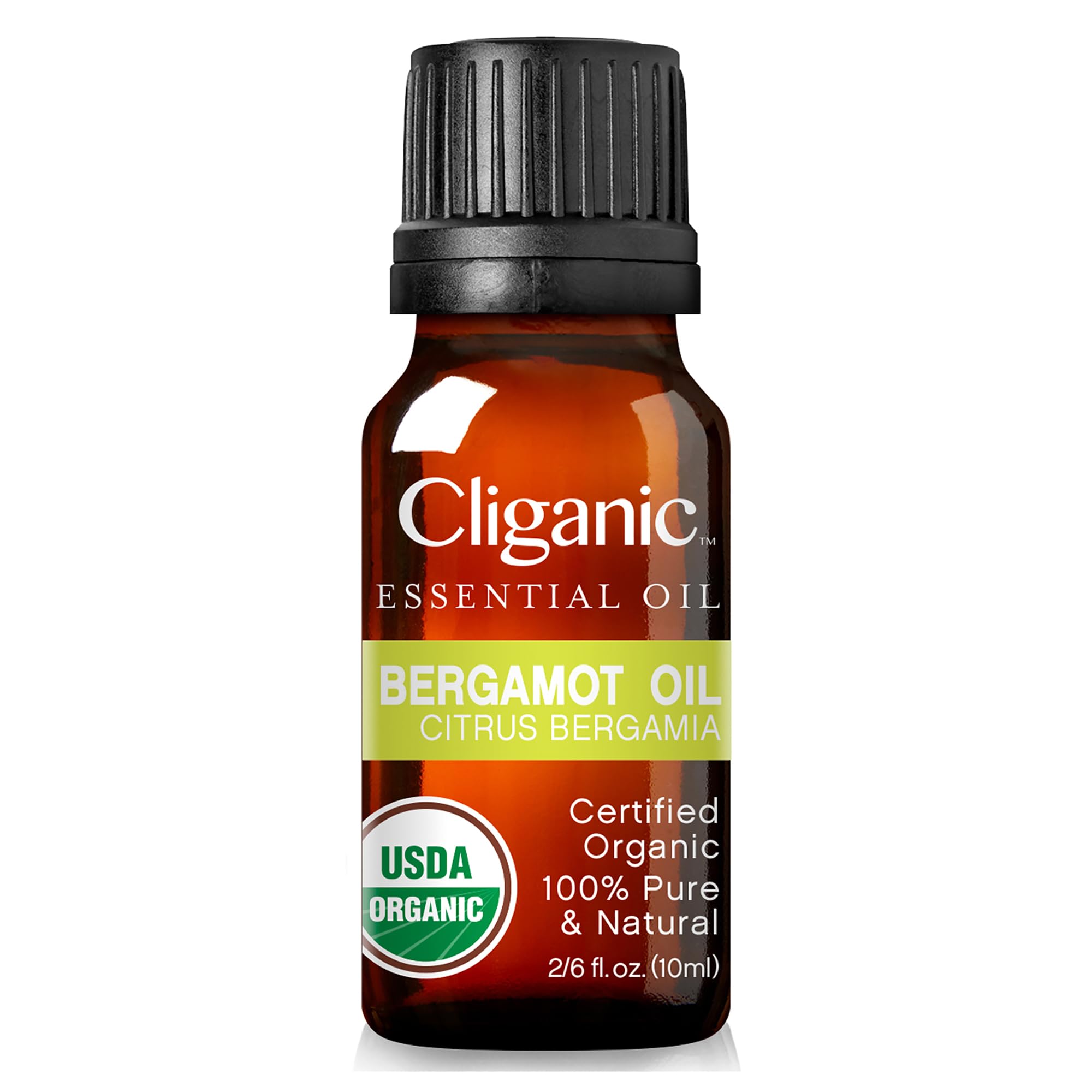 Cliganic Organic Bergamot Essential Oil, 100% Pure Natural for Aromatherapy | Non-GMO Verified