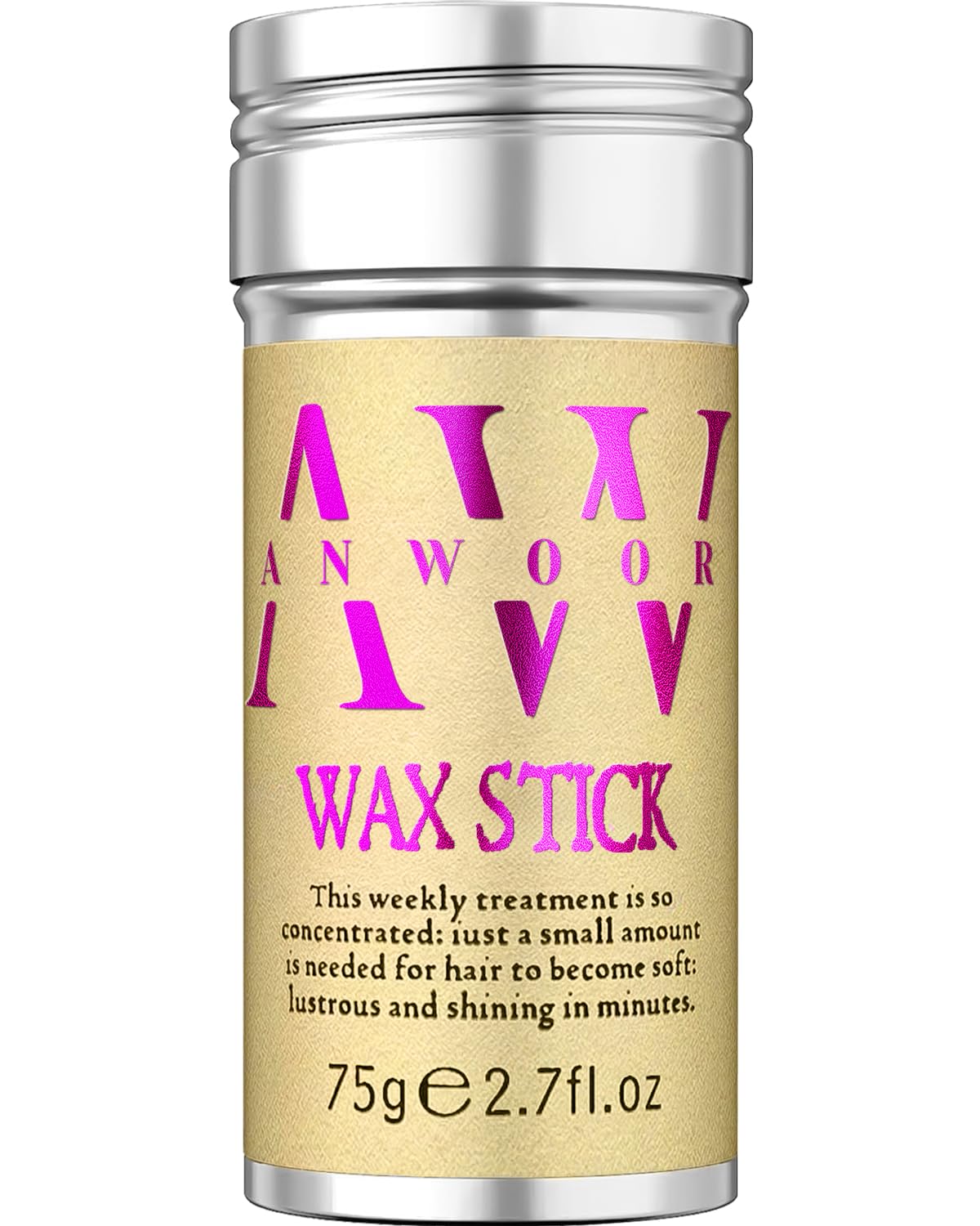 AnWoor Hair Wax Stick, Styling Wax for Smooth Wigs, Slick Stick for Hair Non-greasy Styling Hair Pomade Stick for Flyaways Edge & Frizz Hair - 2.7 Oz