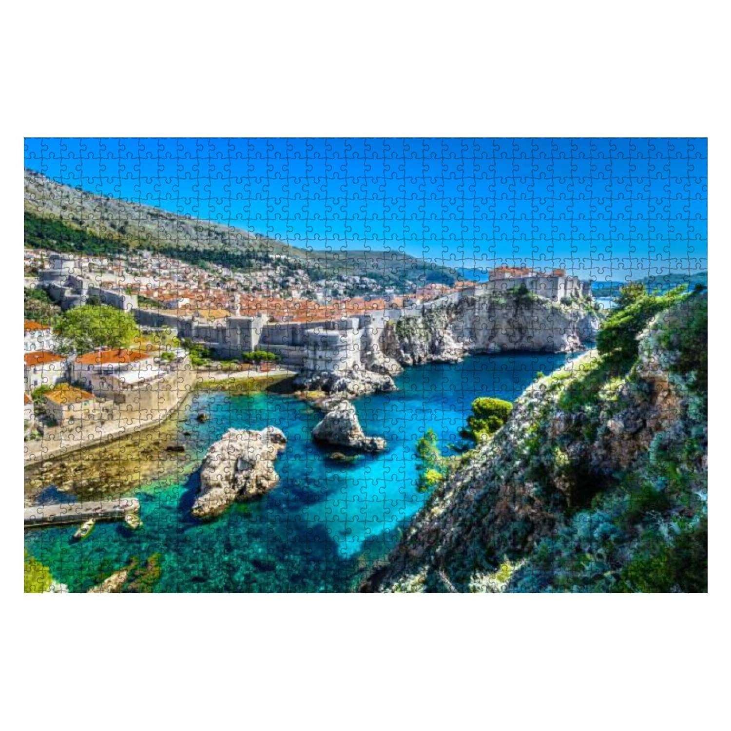 Adriatic Sea Dubrovnik landscape 1000 Pieces Wooden Jigsaw Puzzles for Adults Decompression DIY Children Educational Puzzles Creative Games Toys Gift Home Decor