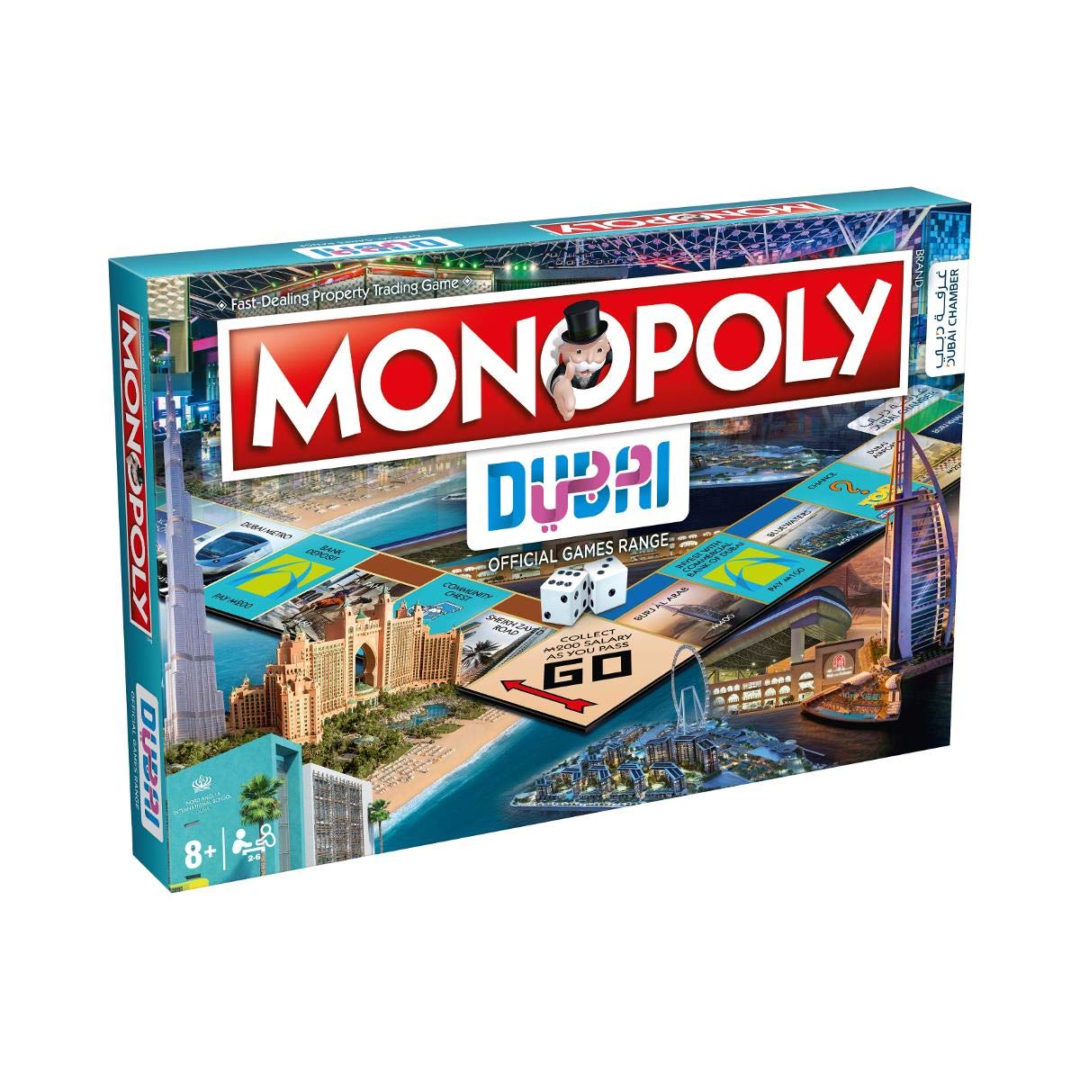 Winning Moves Monopoly Dubai Official Edition 1 Dubai Game Range | Iconic Mr Monopoly Creation For Uae, One Size