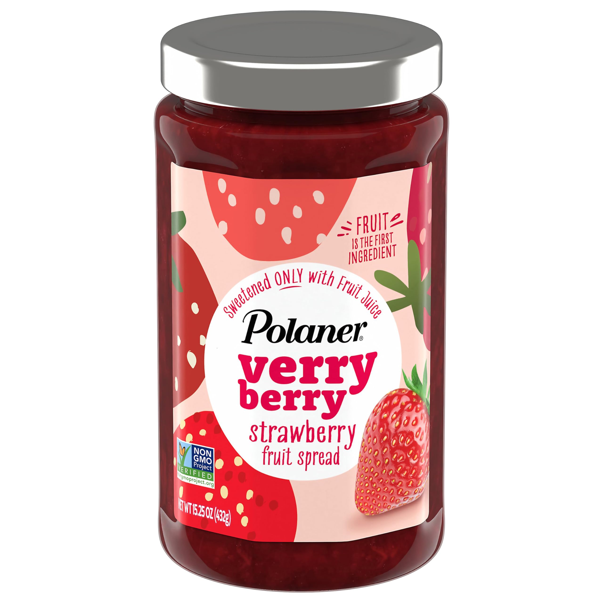 Polaner Verry Berry Fruit Spread, Strawberry, 15.25 Ounce