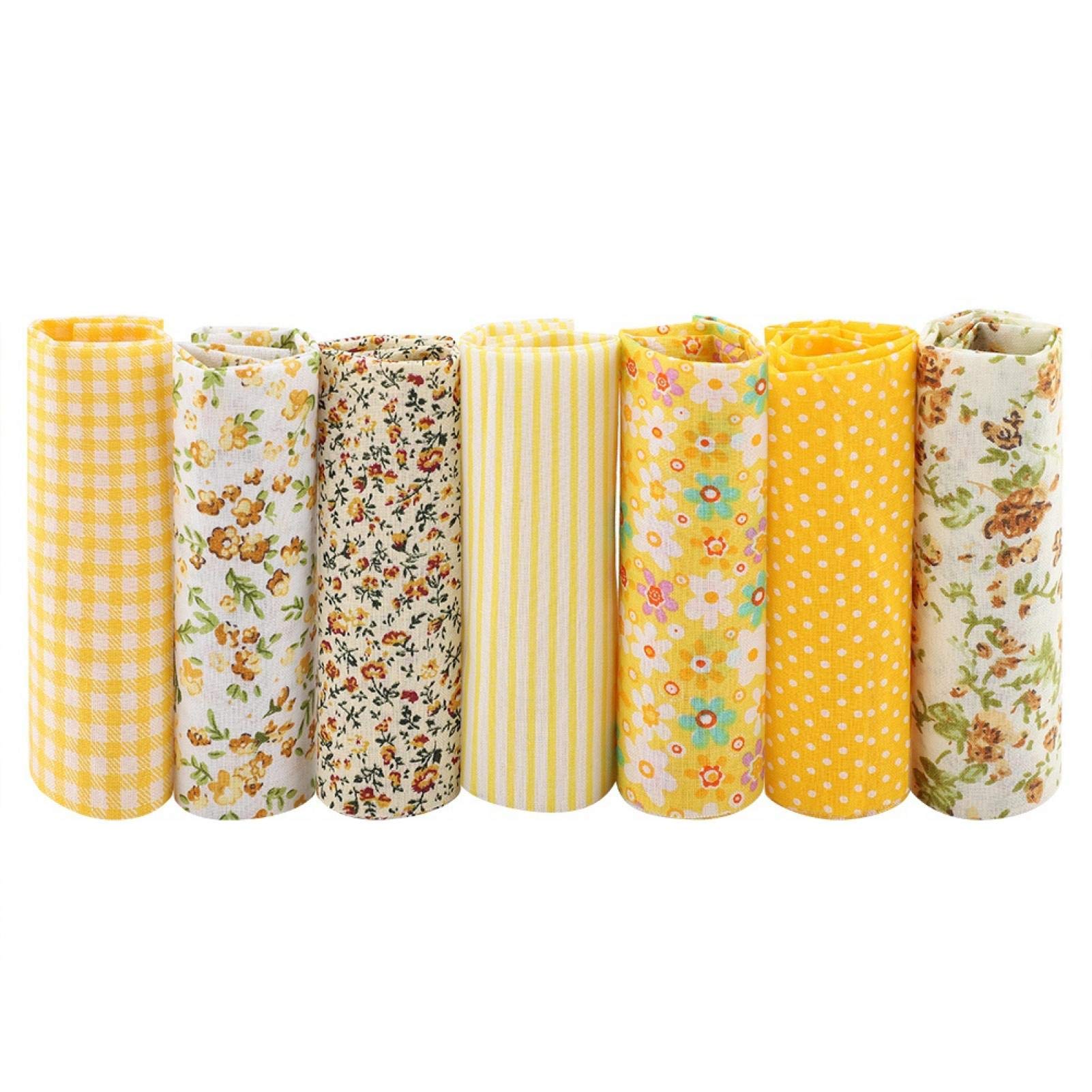 Fabric, Fabric Cotton Portable 7Pcs Fabric, for School Sewing Shop Crafting Home(25 * 25)