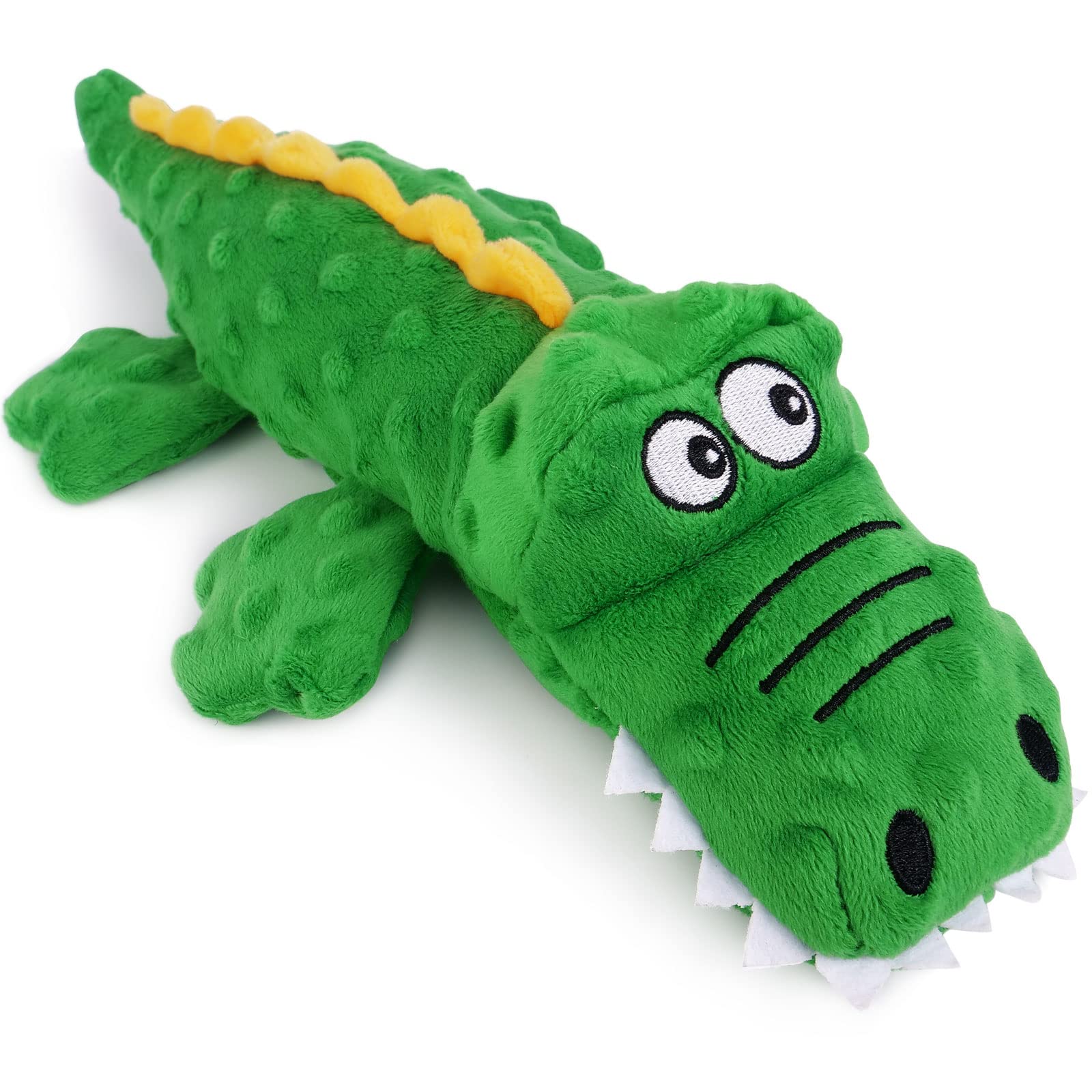 Squeaky Dog Toys, Apasiri Dog Toys, Tough Dog Toys for Large Dogs, Durable Dog Plush Toy, Dog Chew Toys with Crinkle Paper for Puppy Small Medium Dogs, Stuffing Toys for Dogs Crocodile Shapes