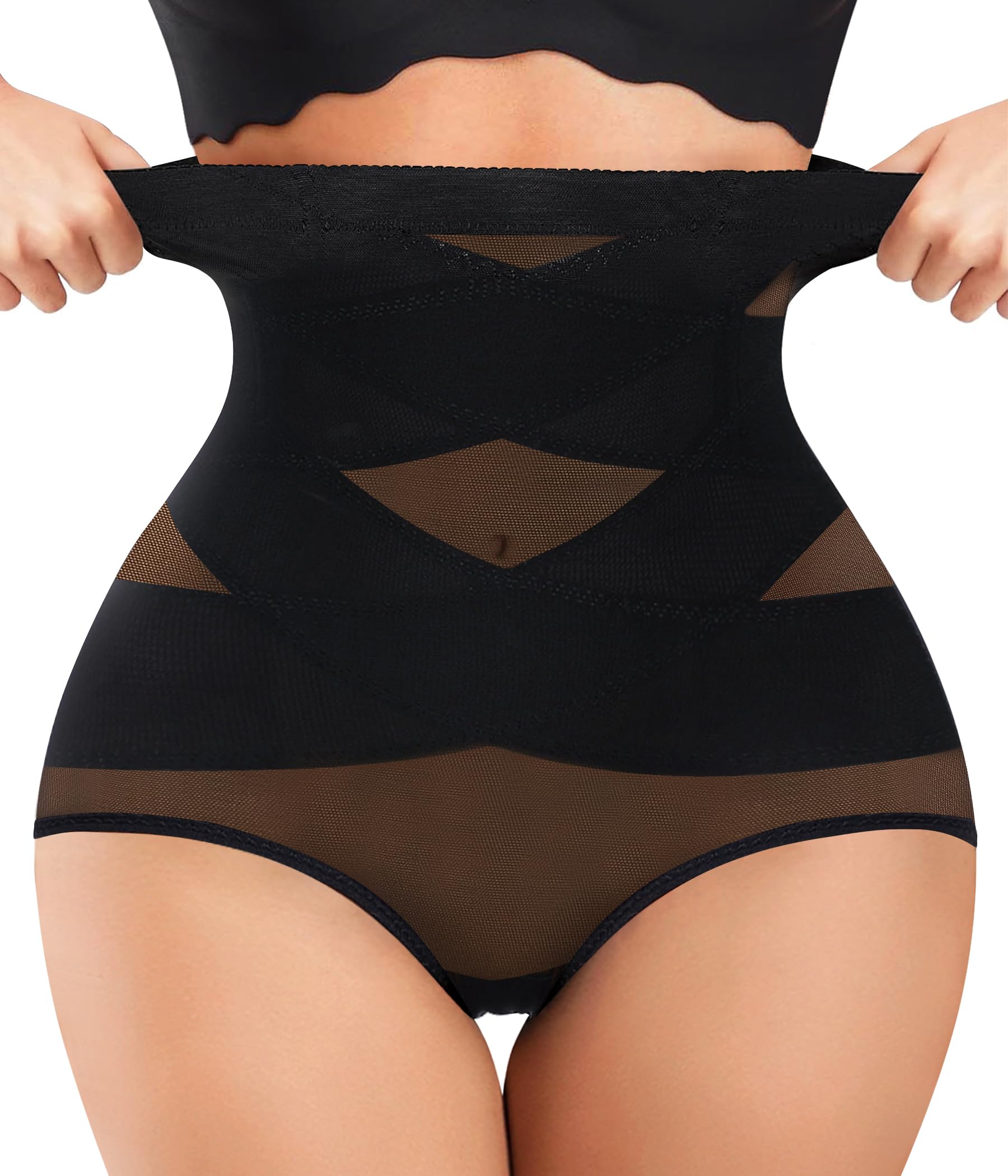 Nebility Plus Size Shapewear for Women Tummy Control Butt Lifting Panties Hi- Waist Trainer Body Shaper Short Belly Underwear