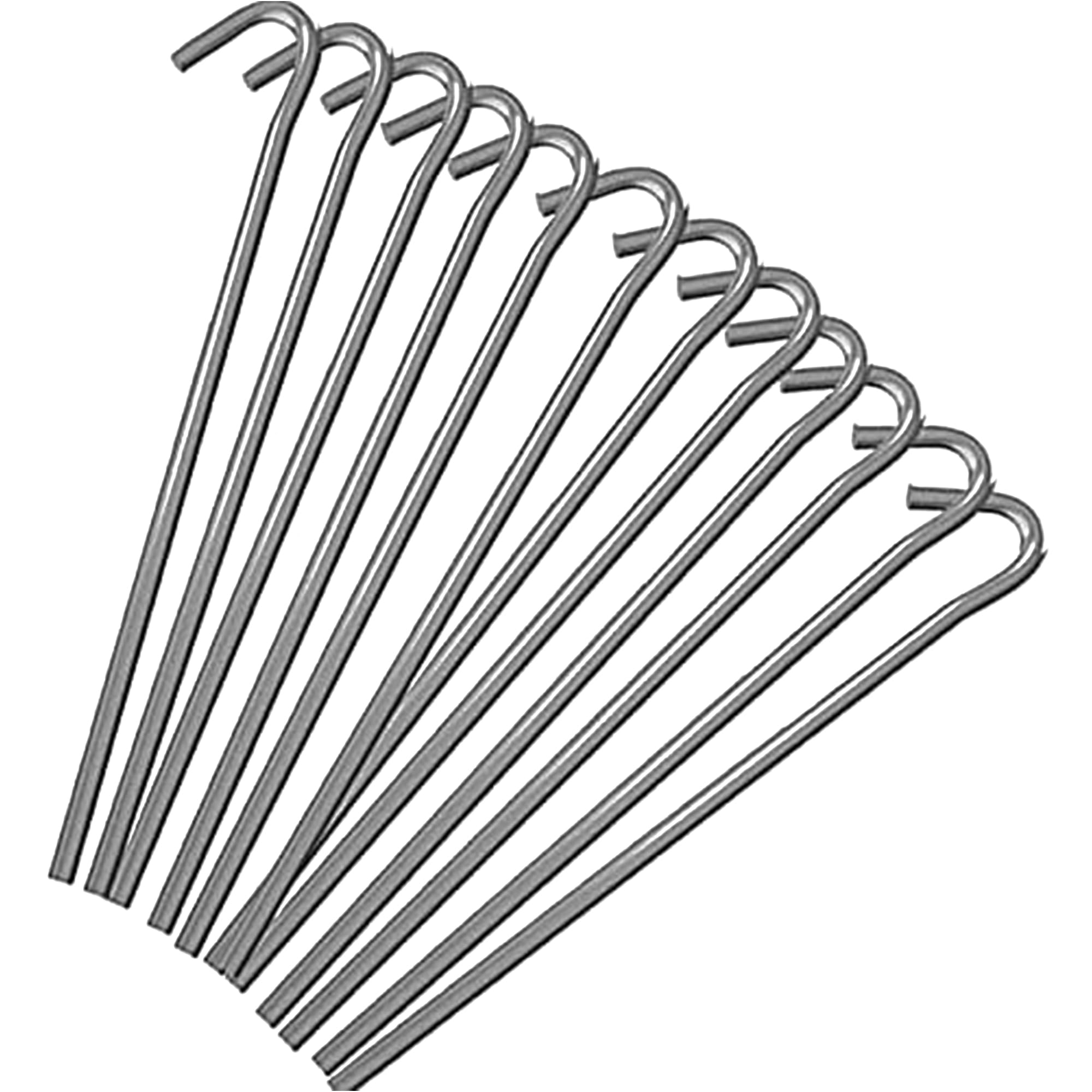 KEPLIN Steel Alloy Tent Pegs (50 Pack - 9 inch), Galvanised Ground Pegs, Rust Free & Durable Tent Pegs Metal Heavy Duty, Ideal Metal Pegs for Camping, Beach, Garden Netting, Football Goal & Gazebo