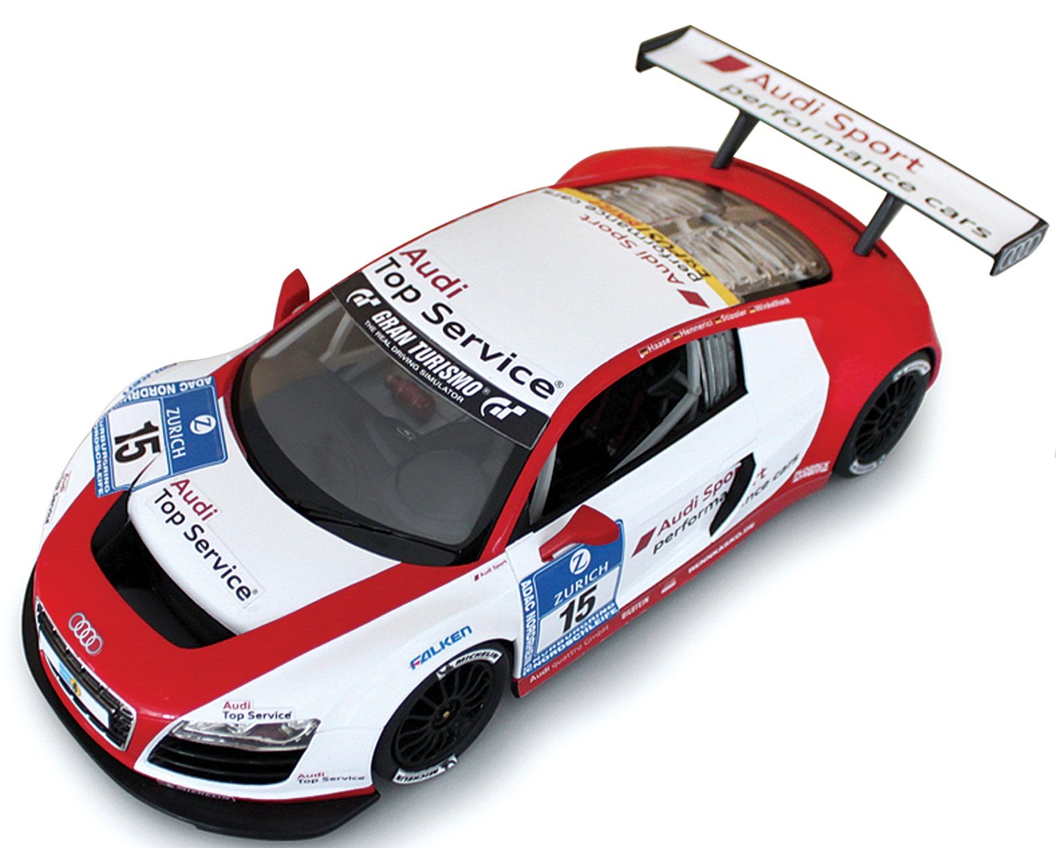 Rastar 46800 Audi R8 Radio Control Car, Red and White, 1:24 scale