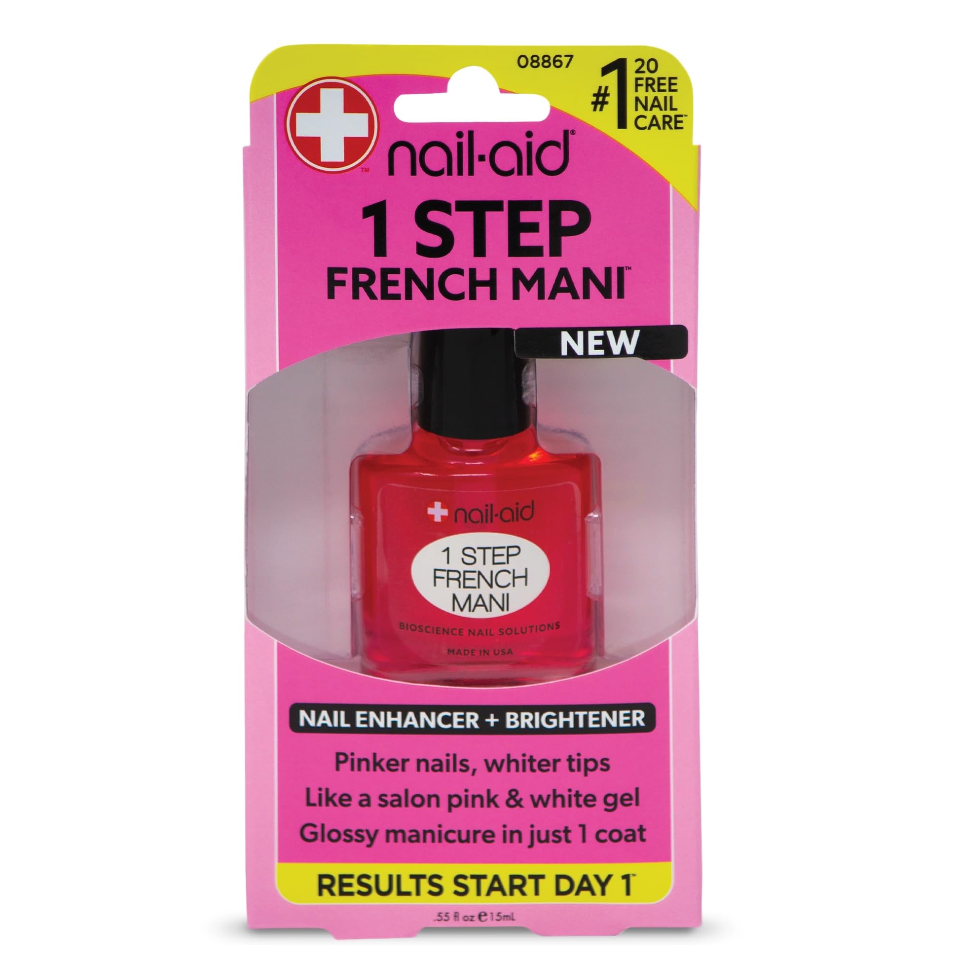 NAIL-AID 1 Step French Mani, French Sheer, 0.55 Fluid Ounce