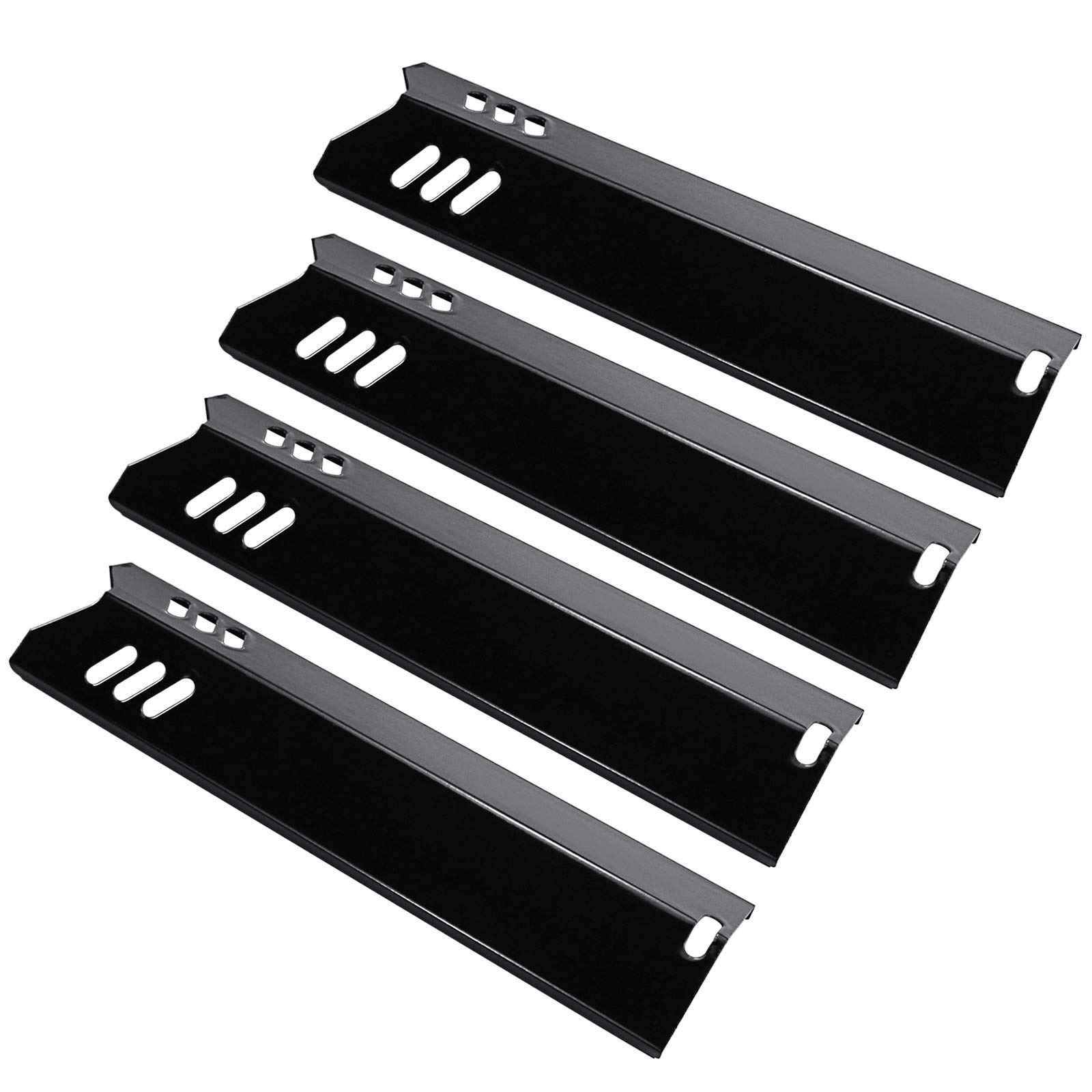 GFTIME 38CM Grill Heat Plate for Dyna-Glo DGF510SSP, DGF510SSP-D, Uniflame 4/5 Burner, Porcelain Steel Flame Diffuser spare parts for Backyard BY12-084-029-98, Broilmaster G13DE, 4 Pack