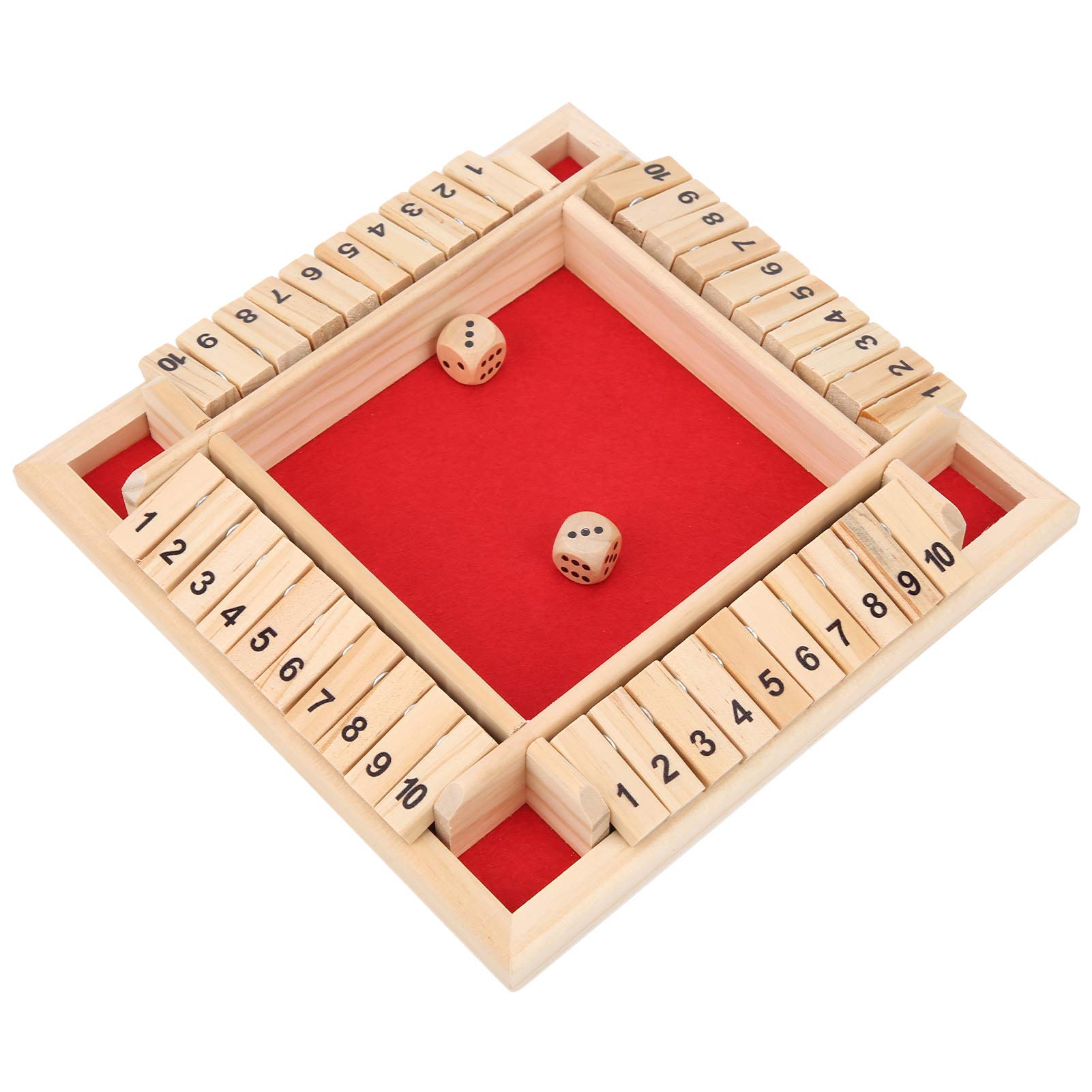 Evonecy Shut the Box Dice Game, Wooden Board Game, Improves Basic Social Skills for KTV Party Home Bar