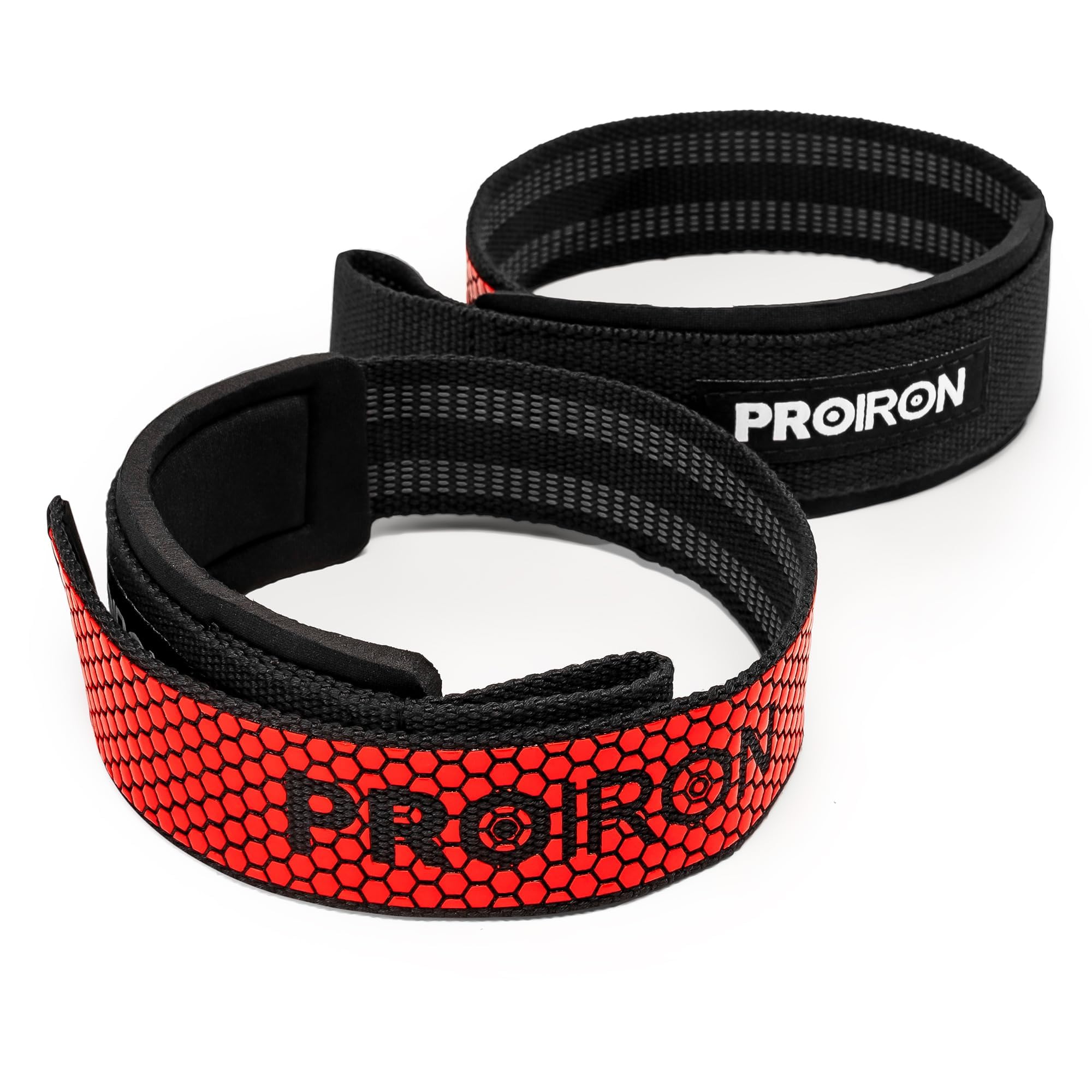 PROIRON Lifting Straps, Padded Cotton Wrist Straps with Double-Faced Anti-Slip Neoprene Padded Wrist Support CrossFit Training Hand Bar Straps Bodybuilding Powerlifting Fitness Exercise Grips