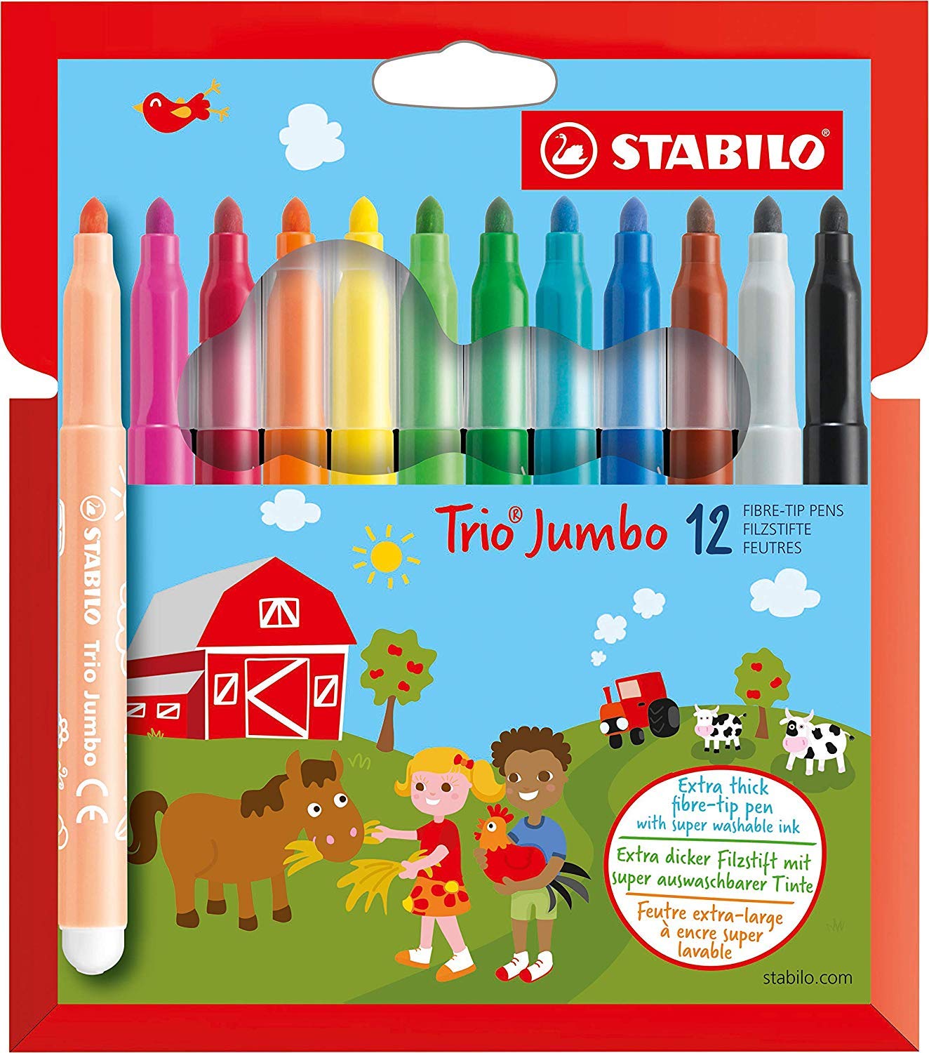 StabiloColour Wallet Colouring Pencil, Assorted, (Pack of 12)